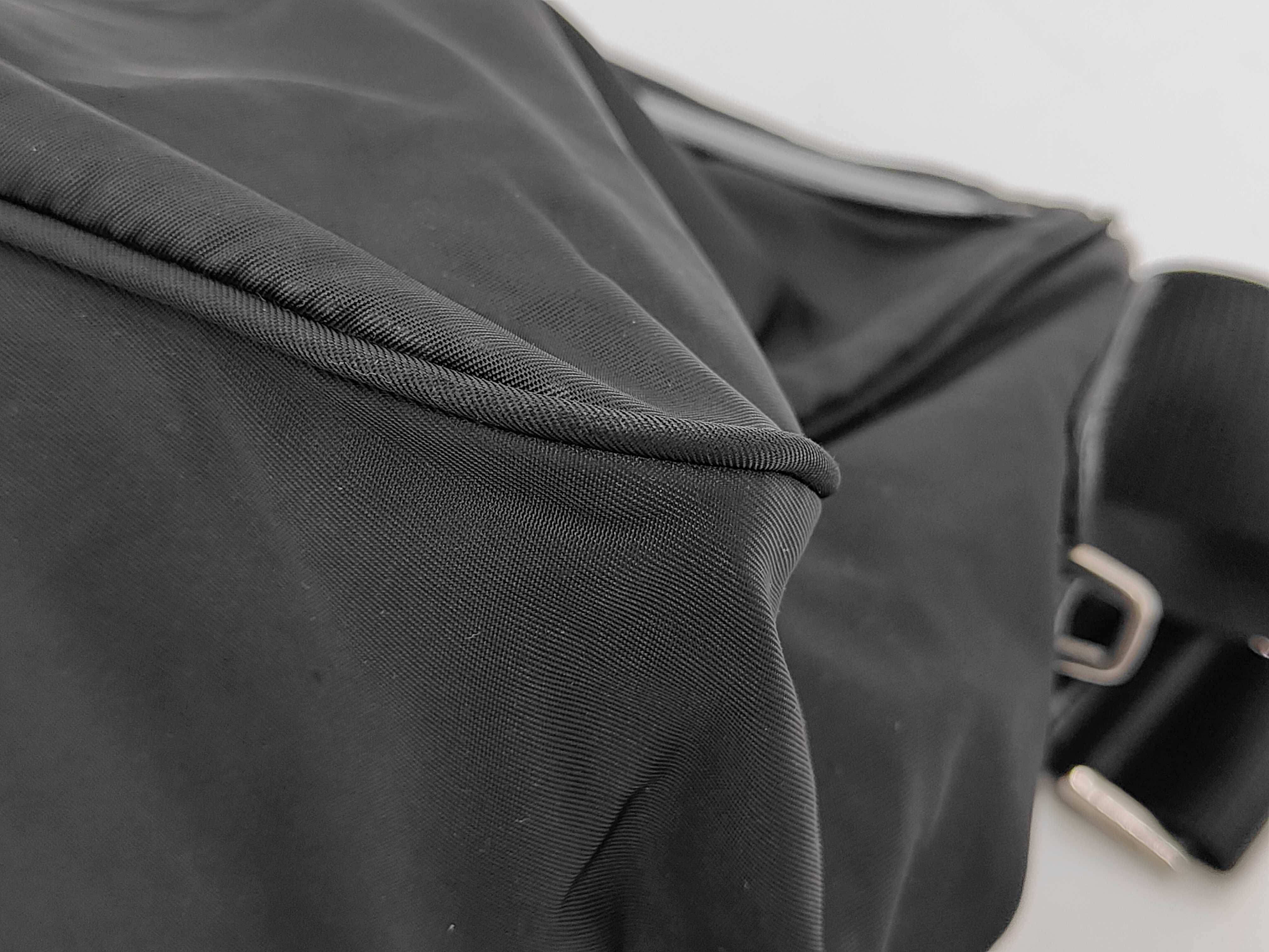 Nylon Tessuto Shoulder Bag, Black — view 3