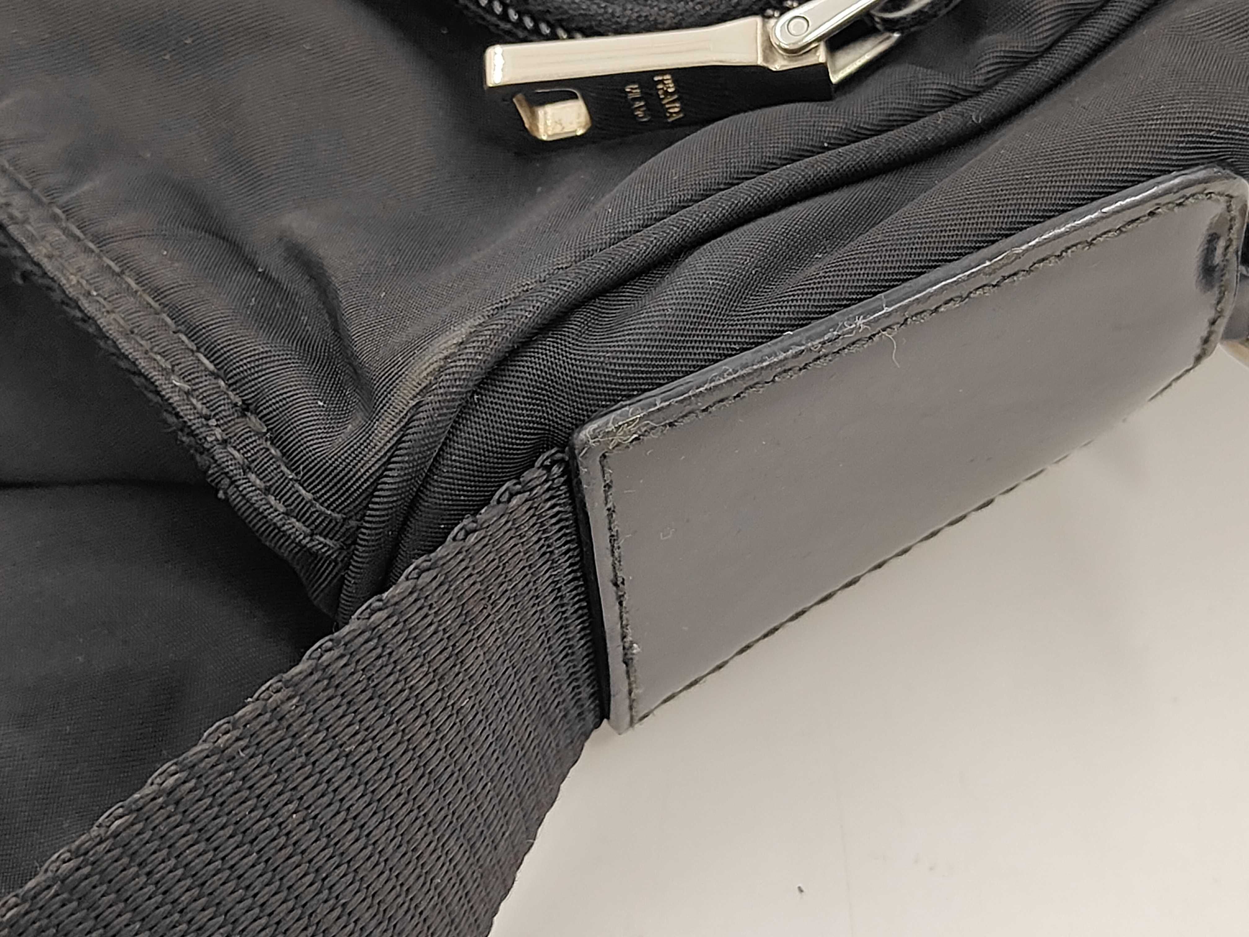 Nylon Tessuto Shoulder Bag, Black — view 7