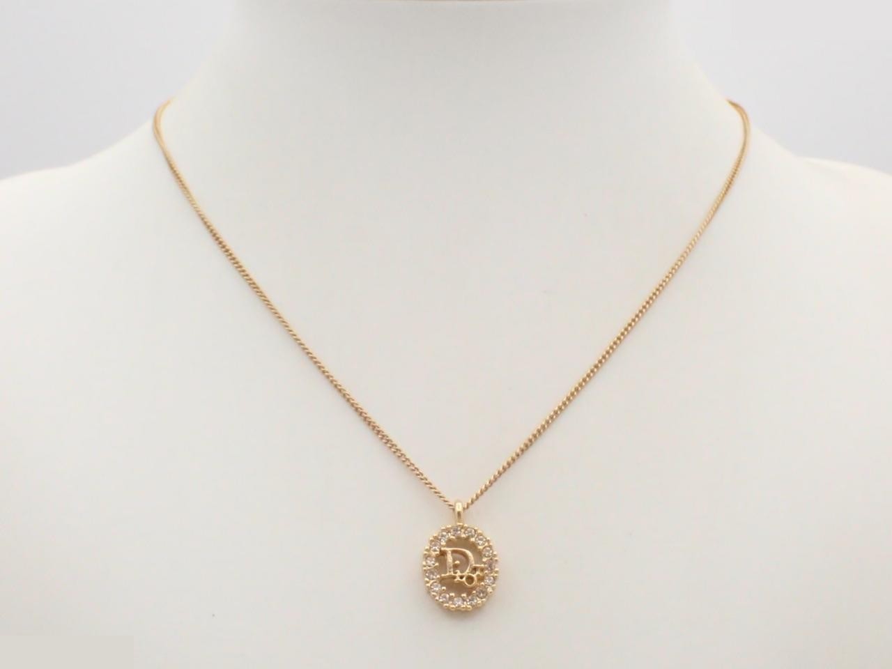 Rhinestone necklace, chain approximately 44cm — view 3