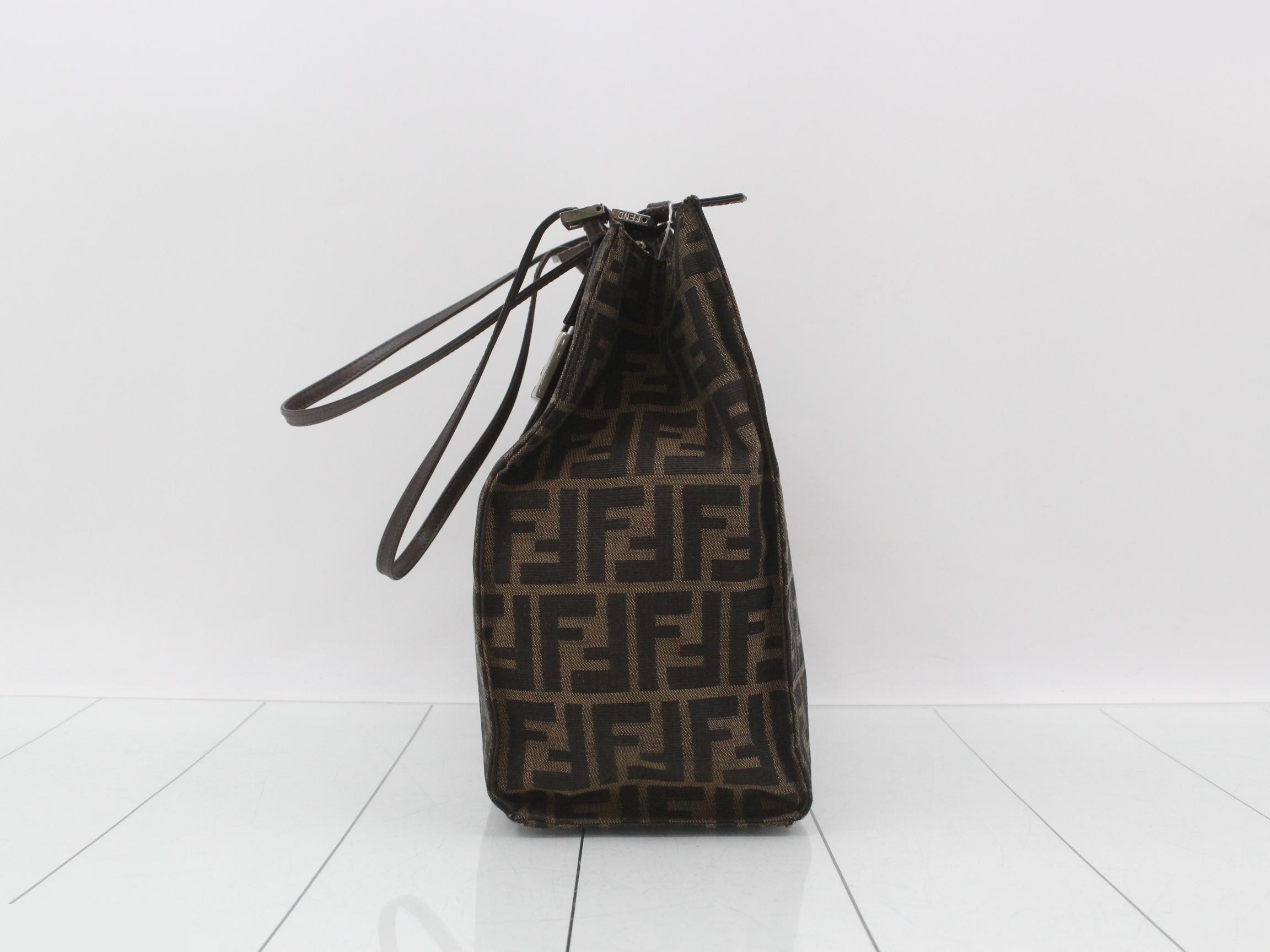 Zucca Leather Tote Bag with FF Hardware — view 3