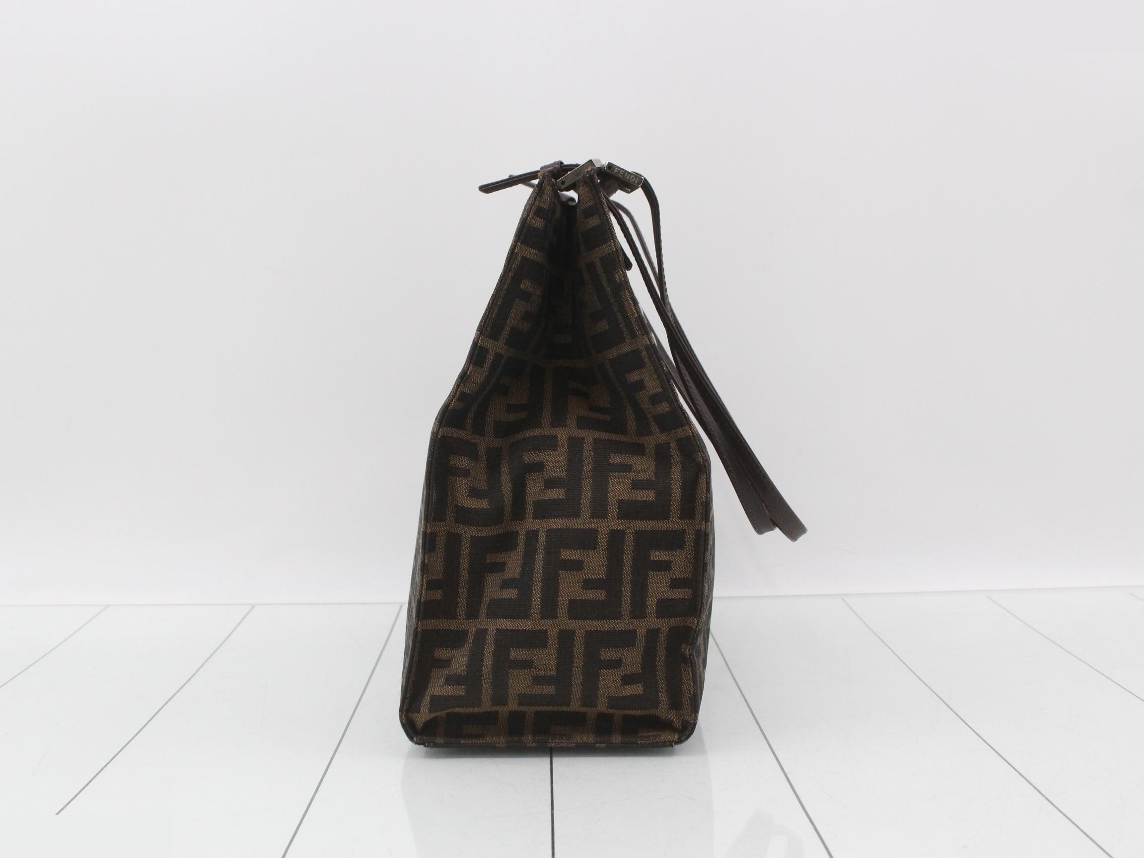 Zucca Leather Tote Bag with FF Hardware — view 4