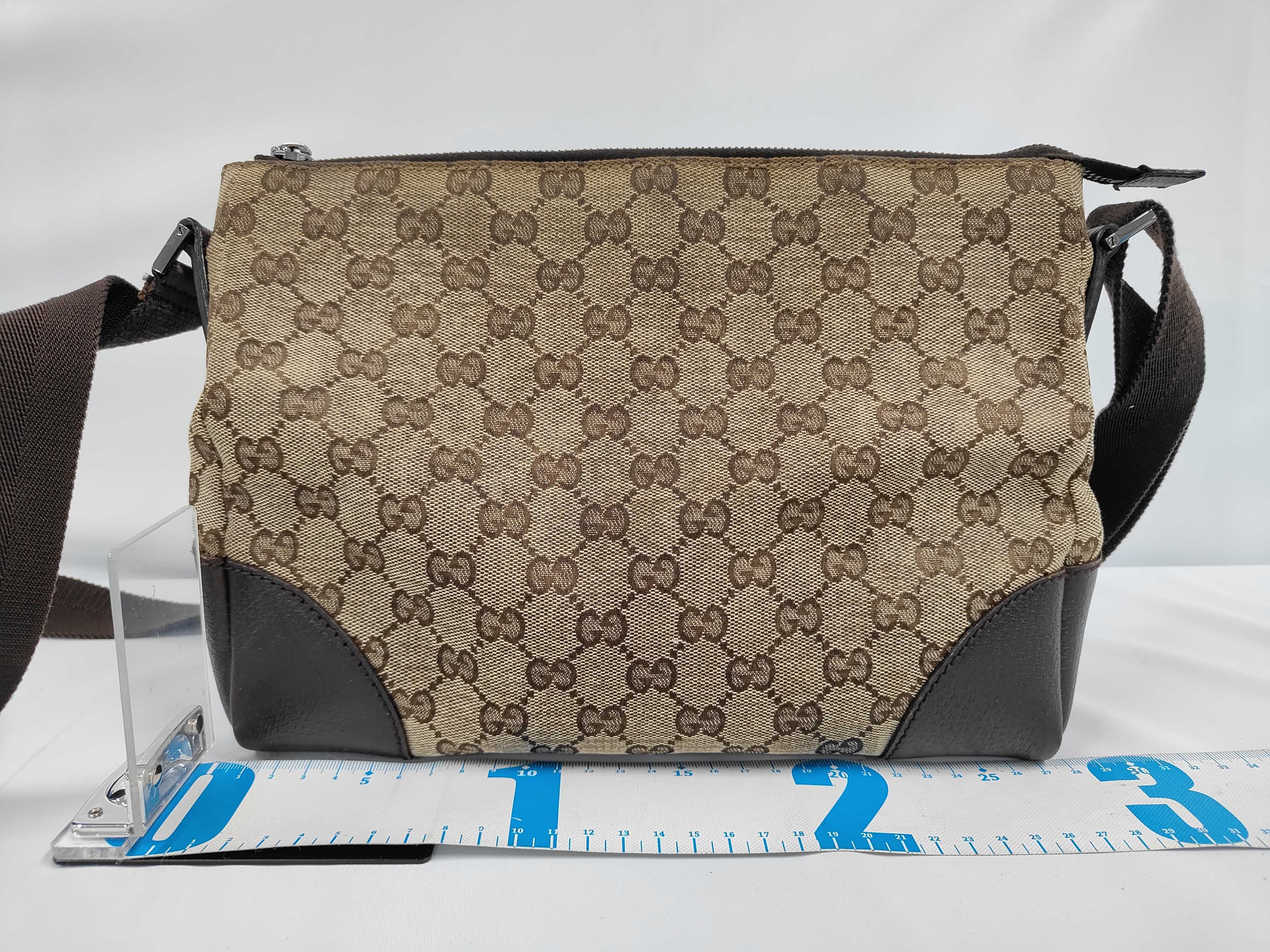 GG Canvas 114273 Leather Shoulder Bag — view 2