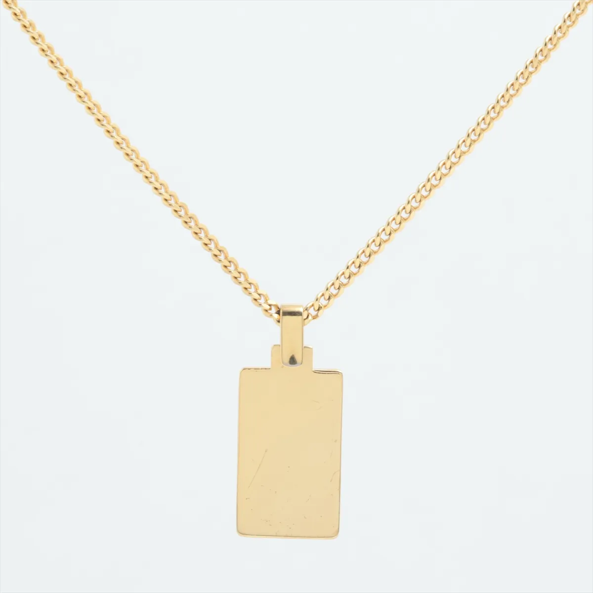 logo necklace, GP black x gold. Shows signs of wear, — view 2