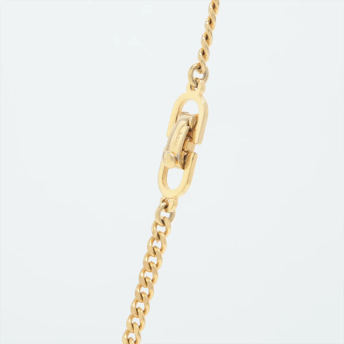 logo necklace, GP black x gold. Shows signs of wear, — view 3