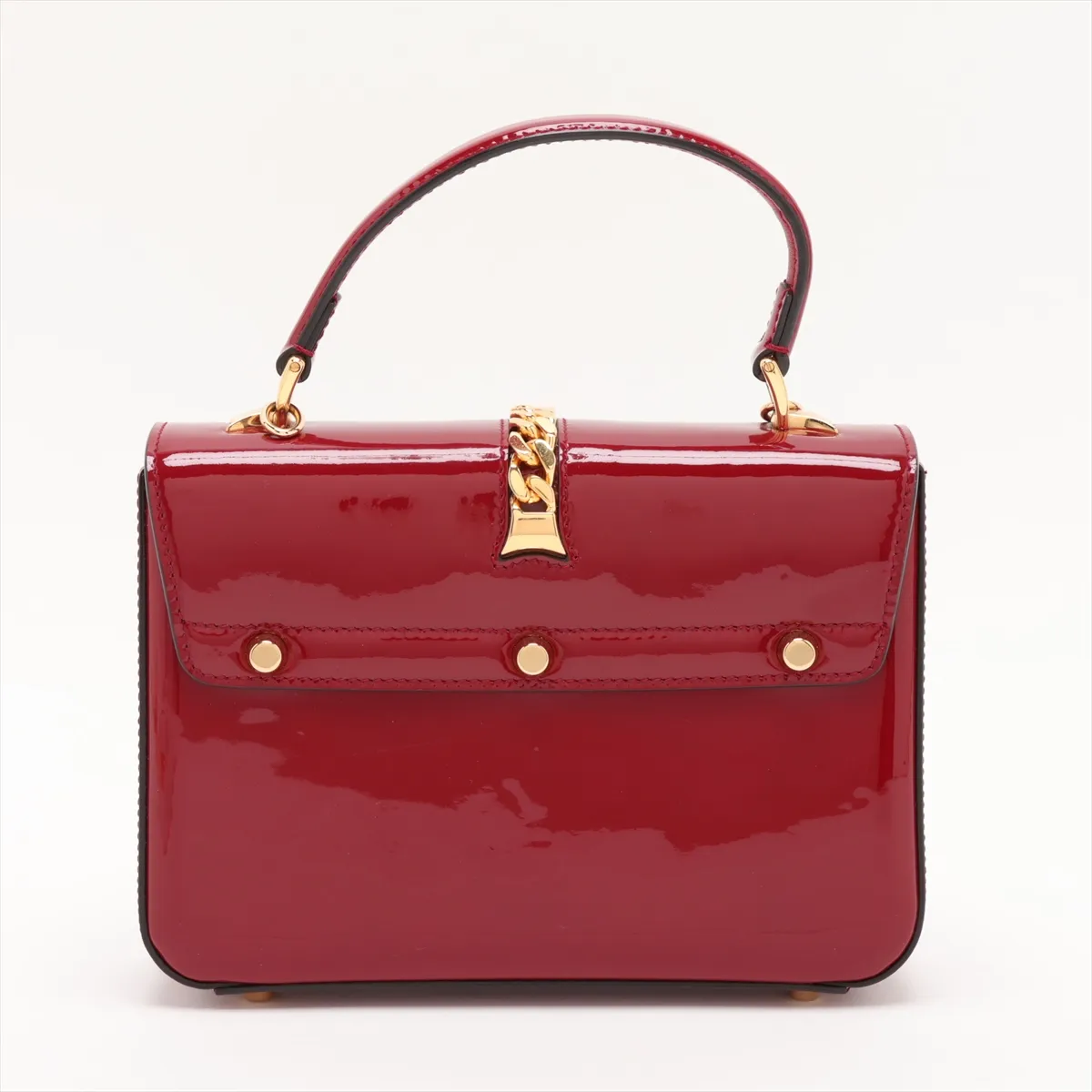 Sylvie 589479 Patent Leather 2-Way Handbag, Red — view 2