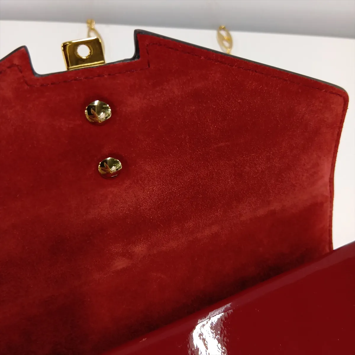 Sylvie 589479 Patent Leather 2-Way Handbag, Red — view 12