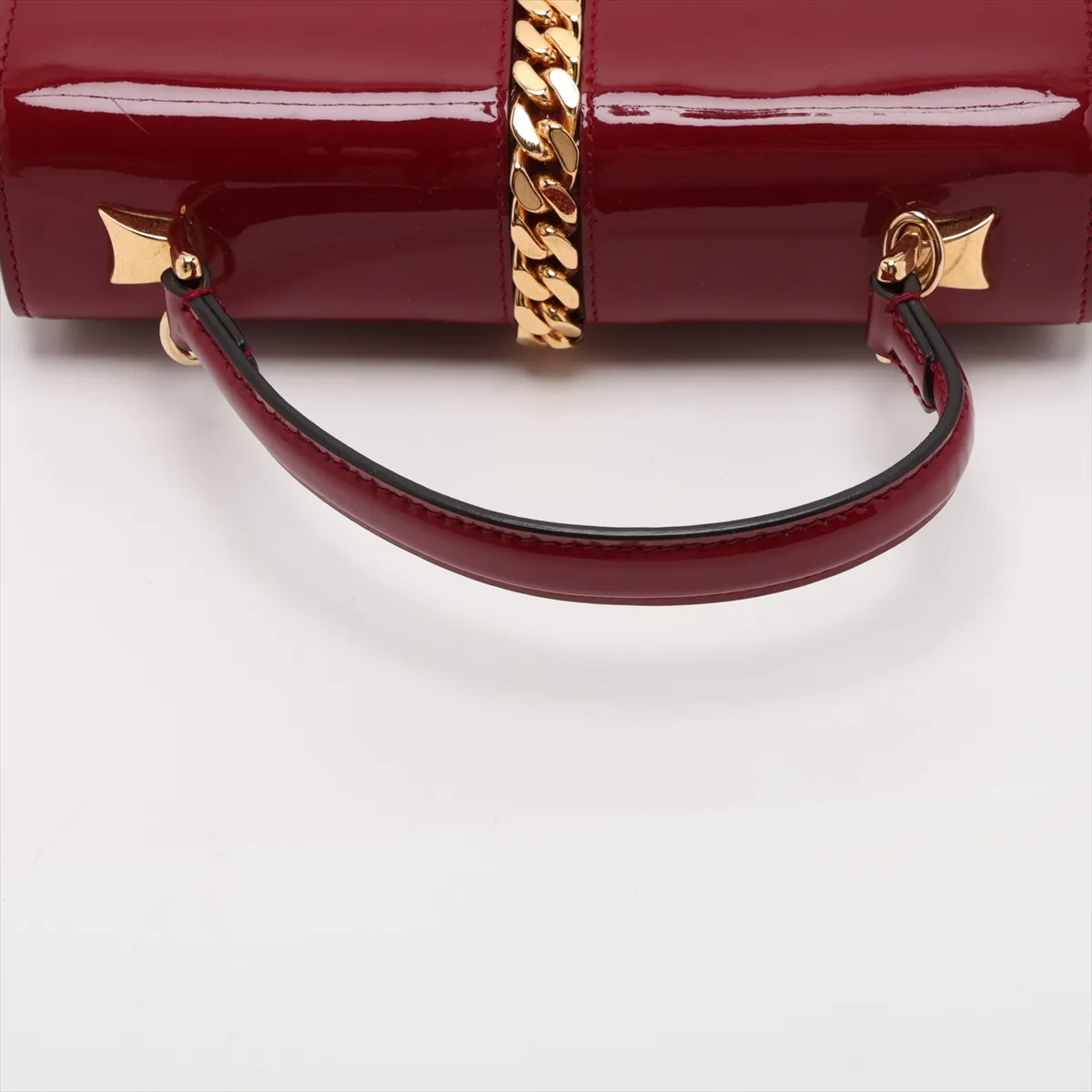 Sylvie 589479 Patent Leather 2-Way Handbag, Red — view 5