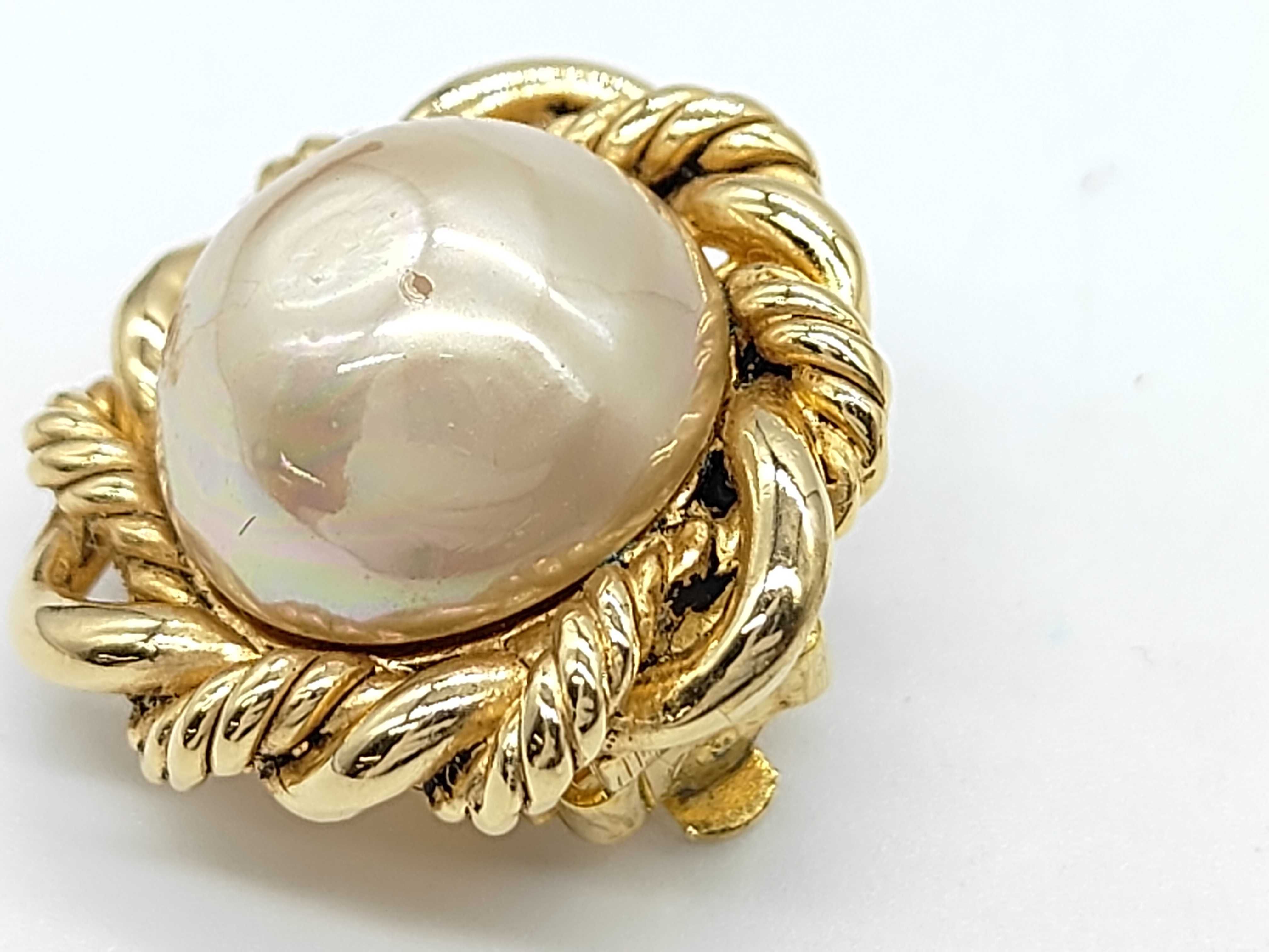 Faux Pearl Round Earrings — view 6
