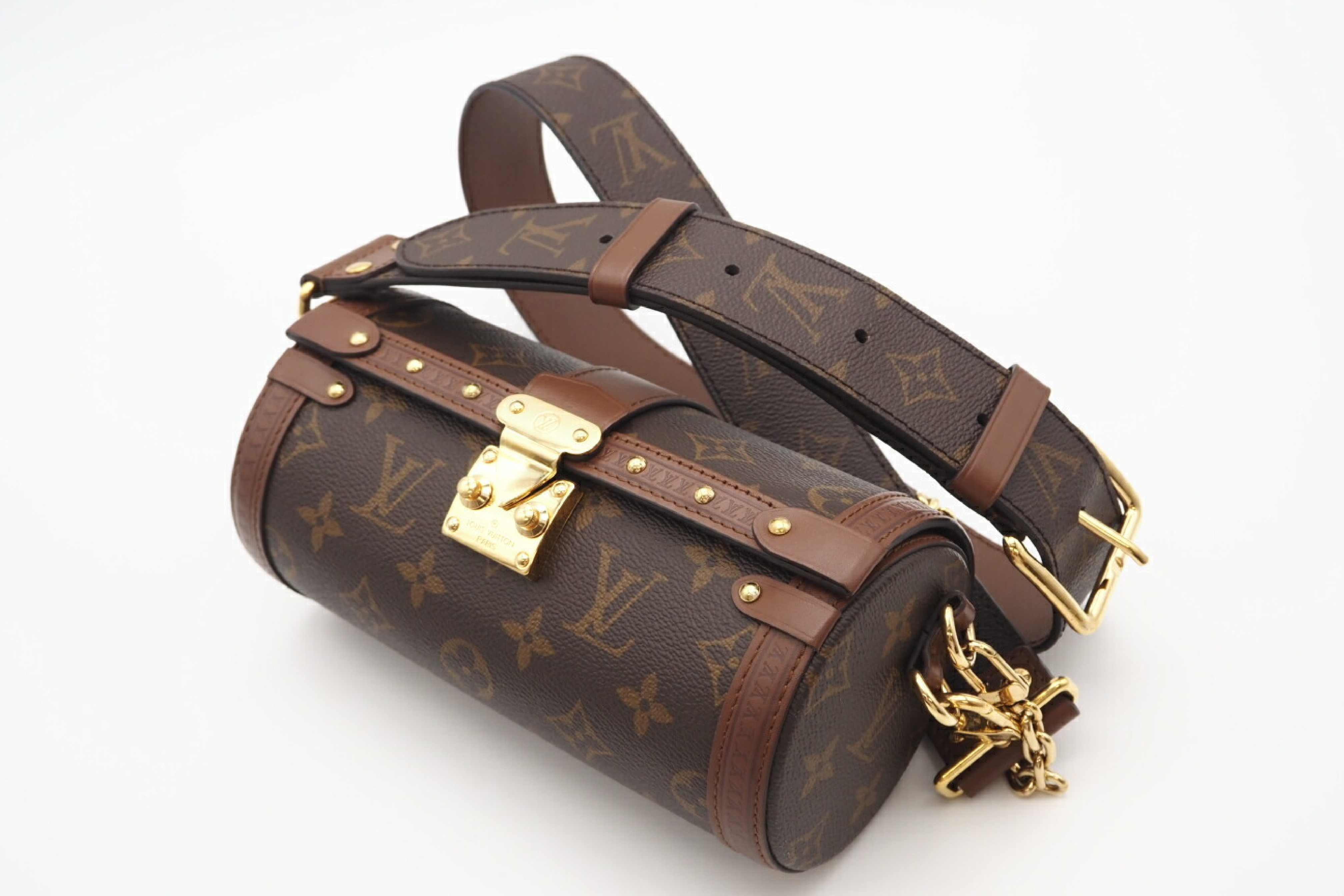 M57835 Monogram Papillon Trunk Brown Shoulder Bag — view 2
