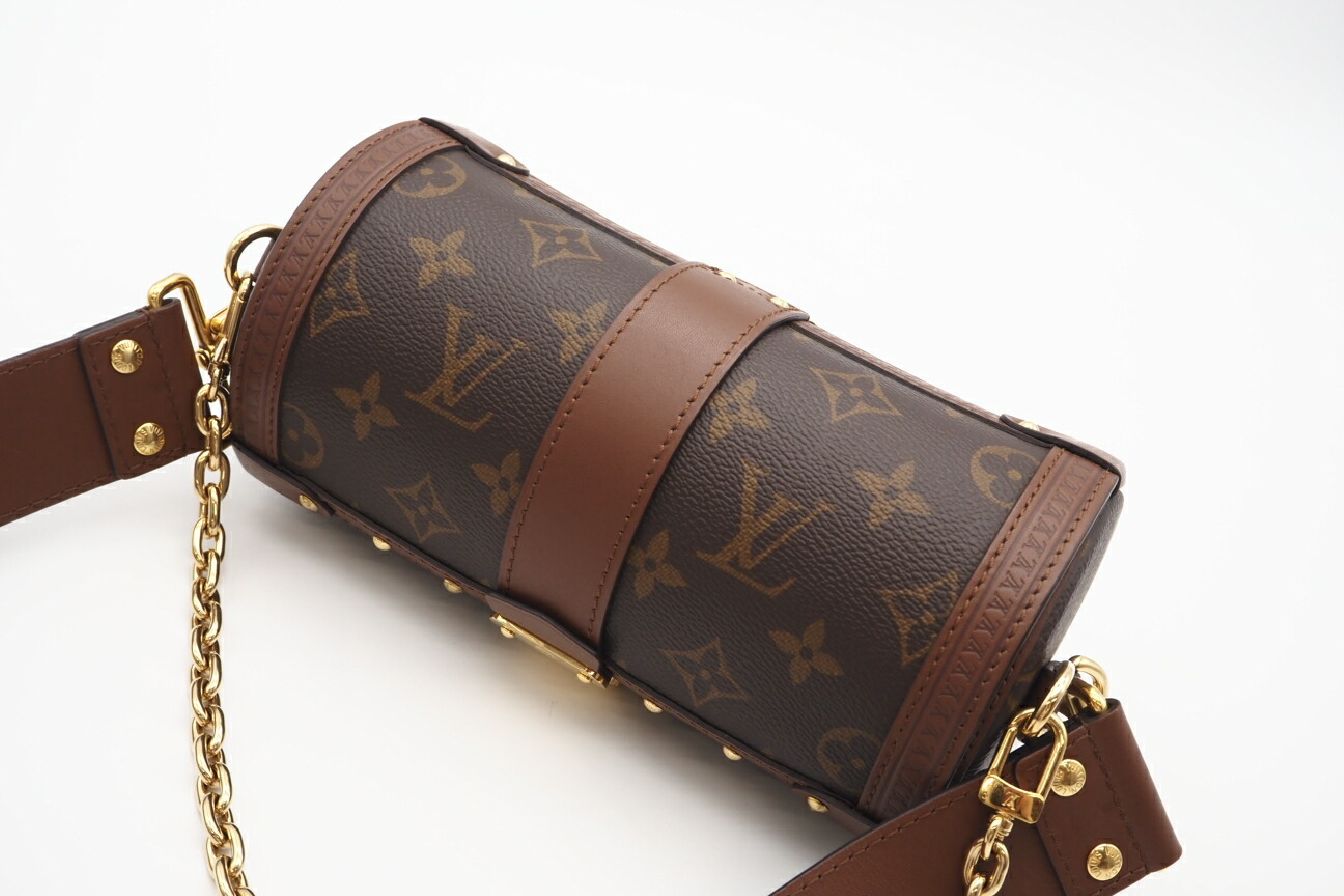 M57835 Monogram Papillon Trunk Brown Shoulder Bag — view 4