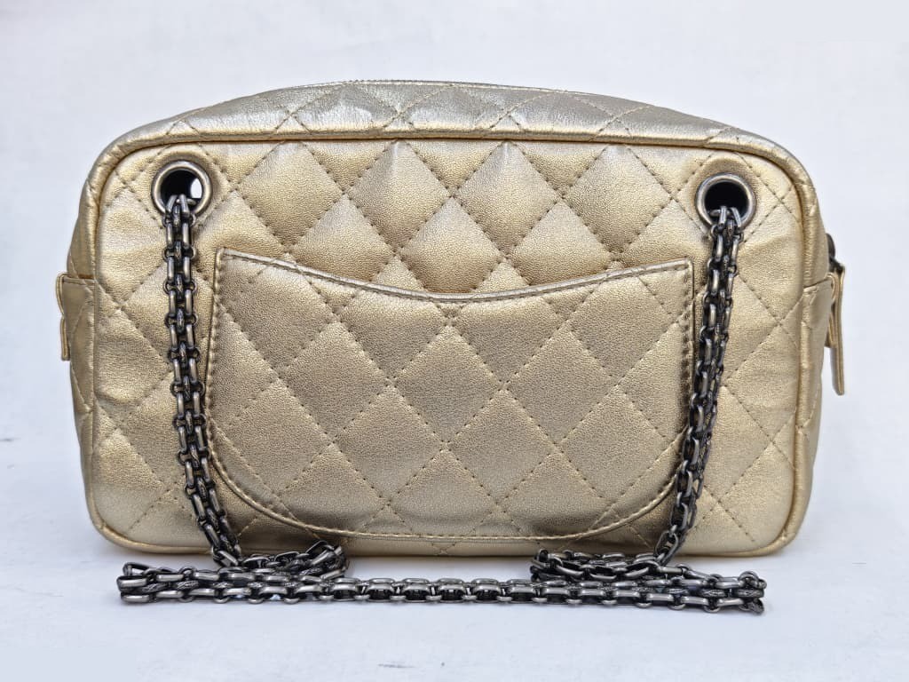 REISSUE METALLIC GOLD QUILTED RHW — view 2