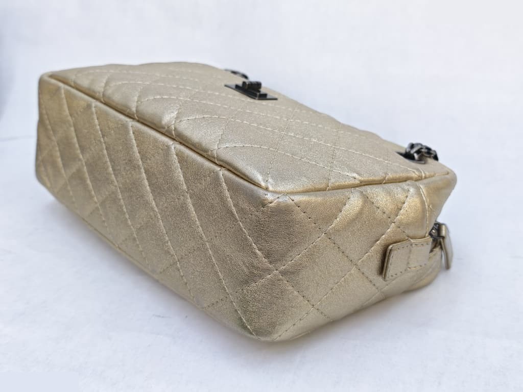 REISSUE METALLIC GOLD QUILTED RHW — view 4