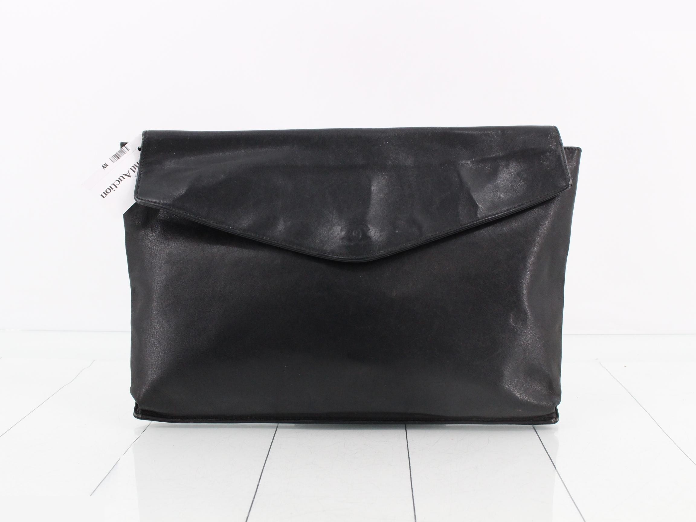 Leather clutch bag