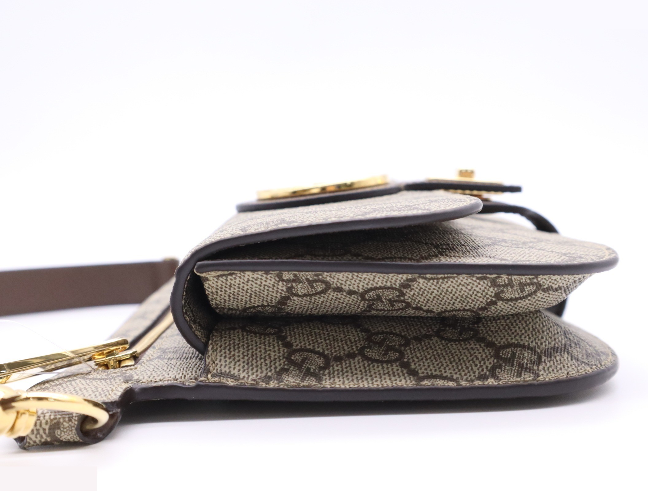 GG Supreme Blondie Belt Bag, Brown, Gold Hardware — view 3
