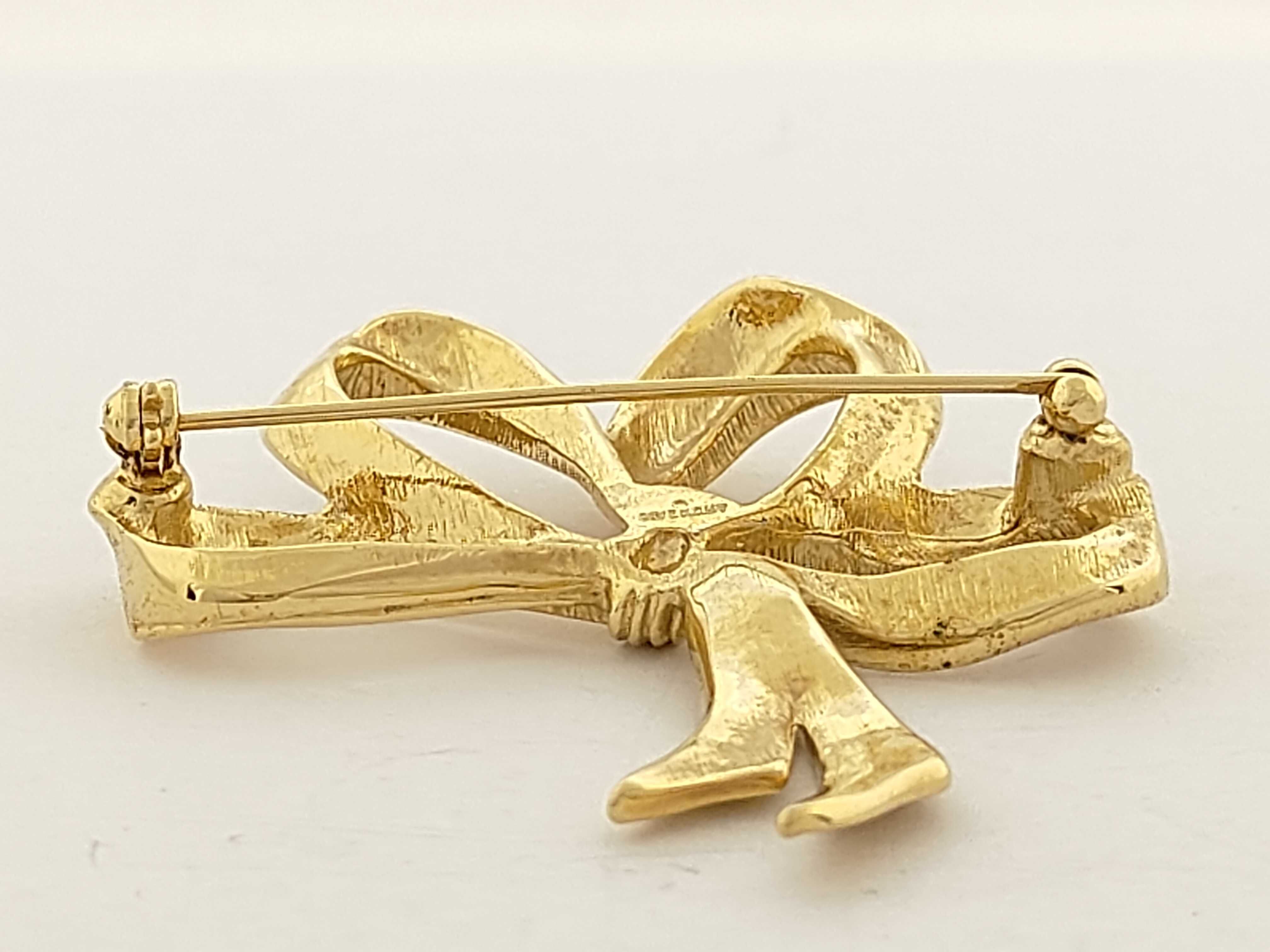 Ribbon Gold Brooch 15.3g — view 8