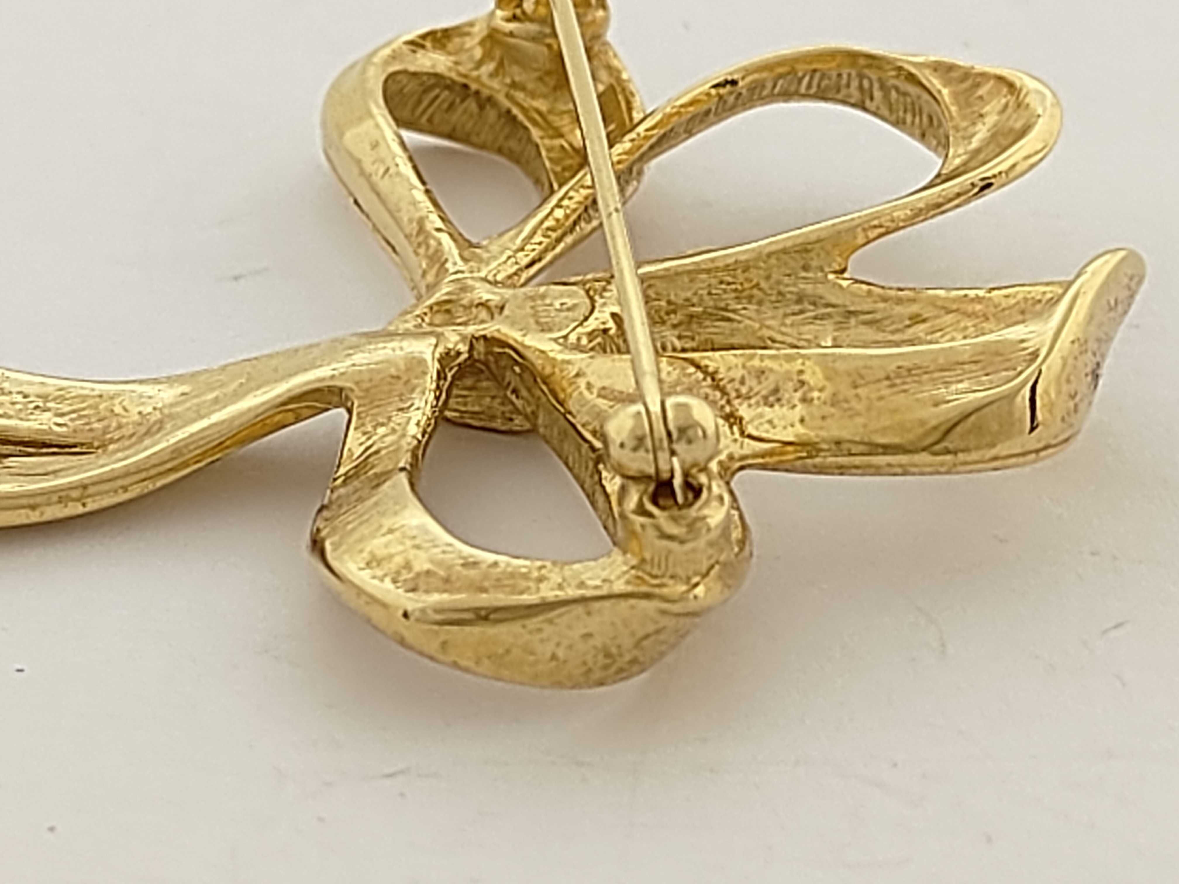Ribbon Gold Brooch 15.3g — view 9