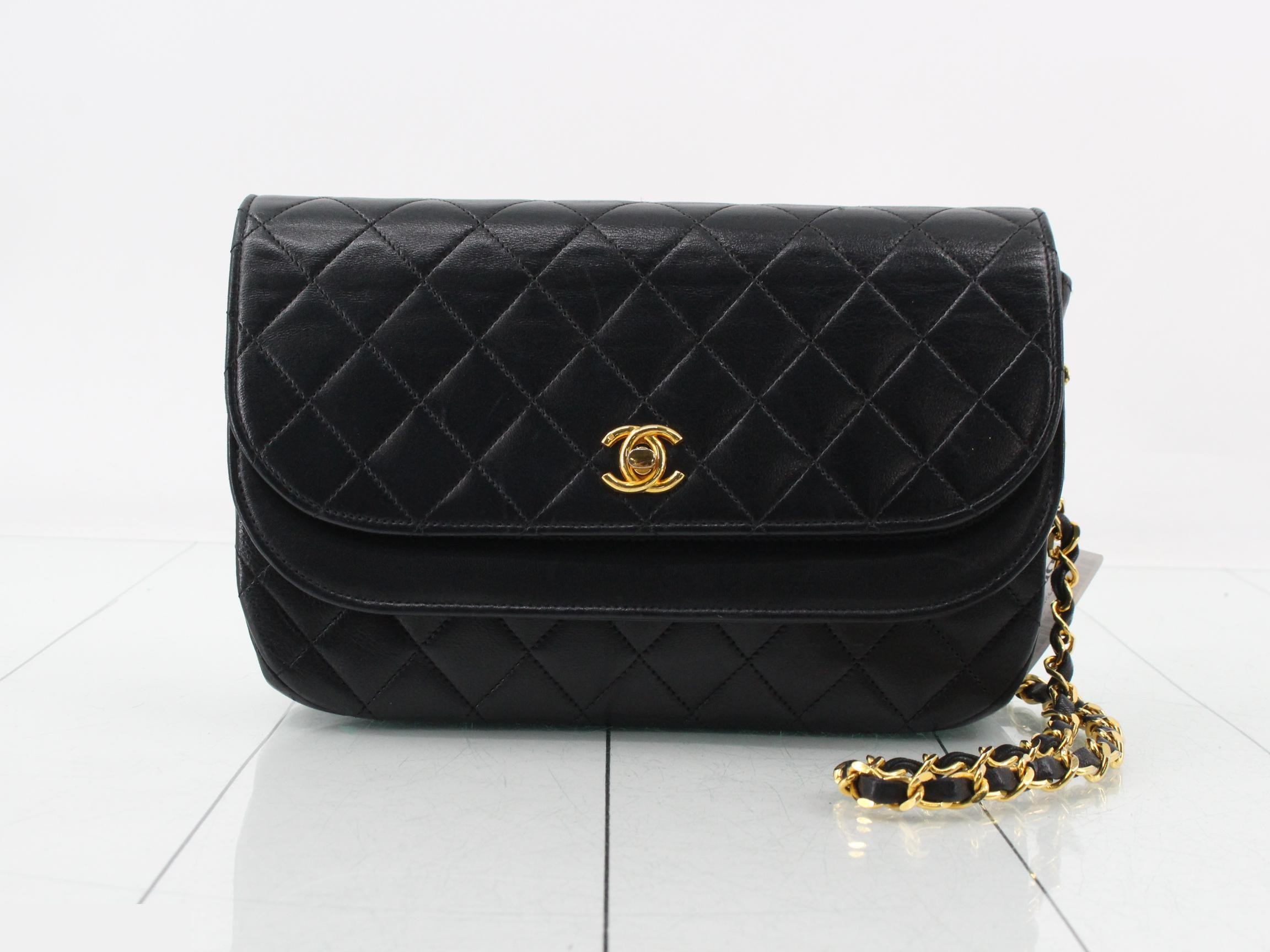 Matelassé Leather Chain Shoulder Bag