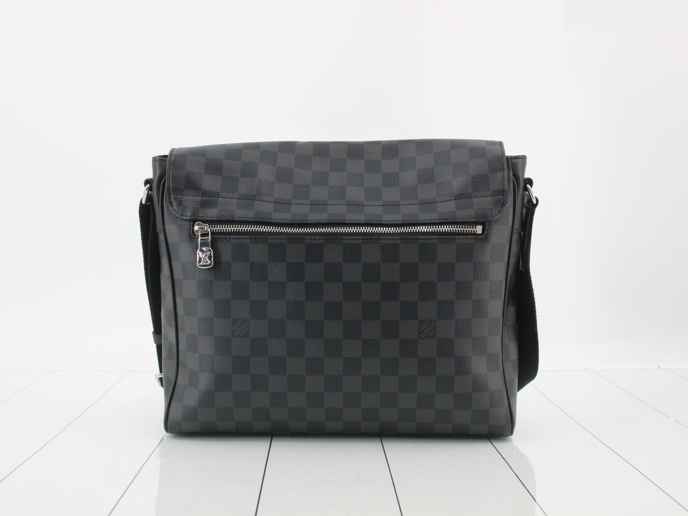 Damier Graphite District MM Shoulder Bag — view 2