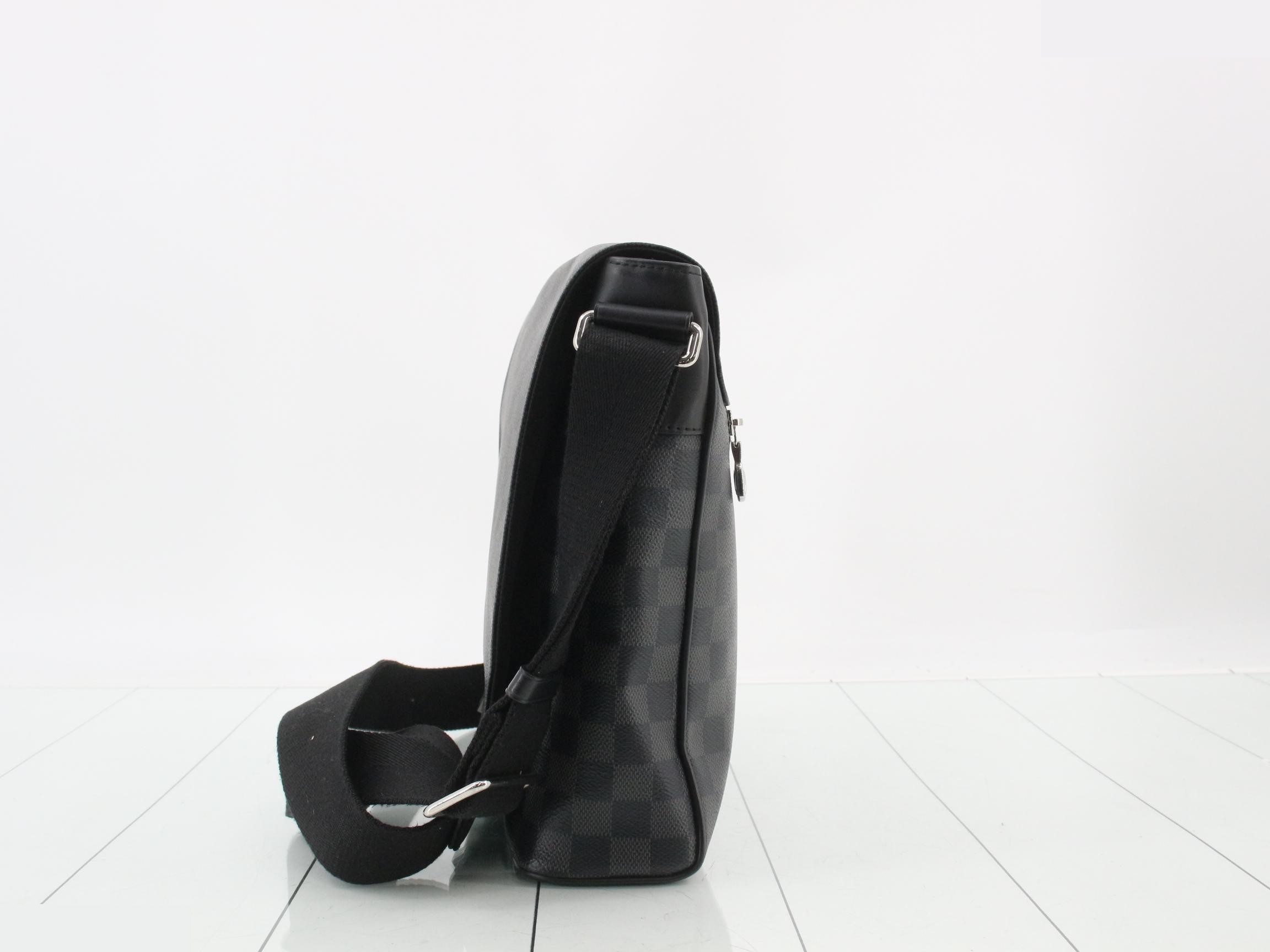 Damier Graphite District MM Shoulder Bag — view 3