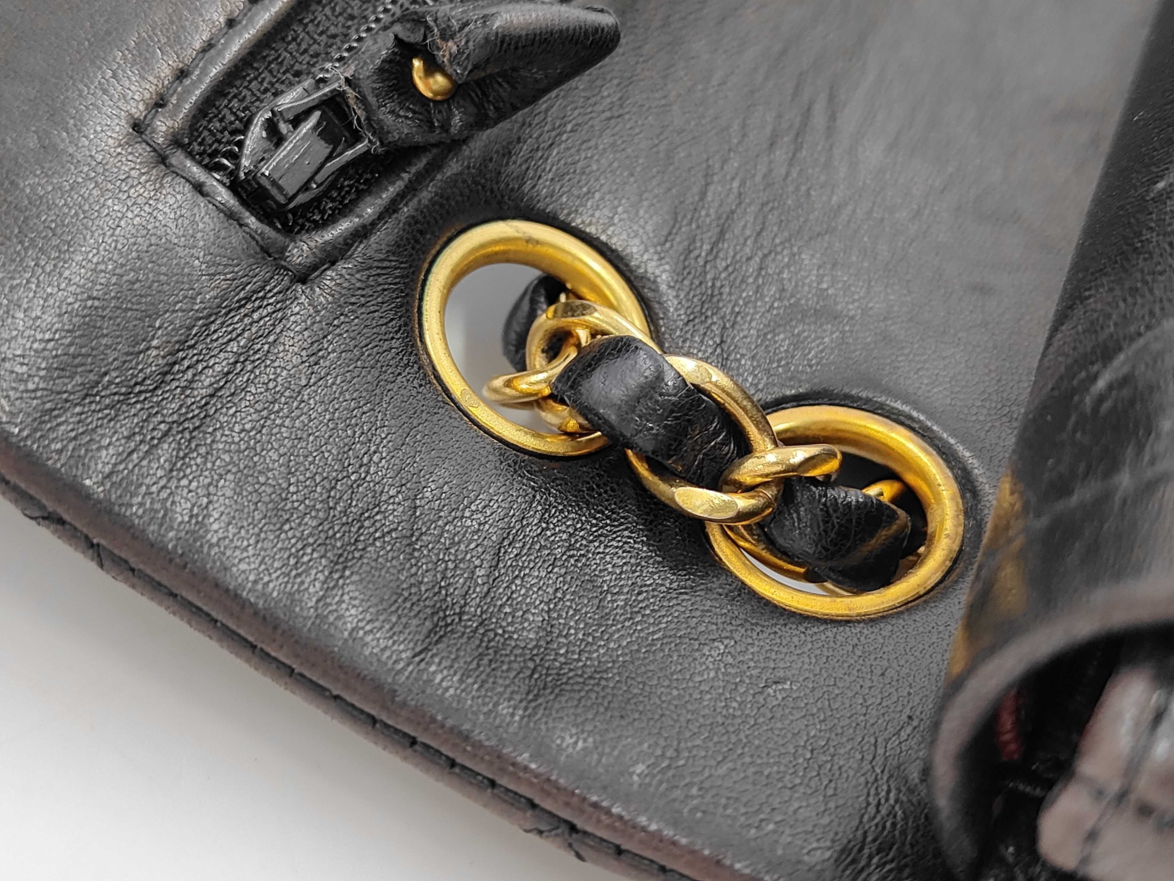 Matelassé 23 Double Flap Double Chain Lambskin Shoulder Bag — view 8