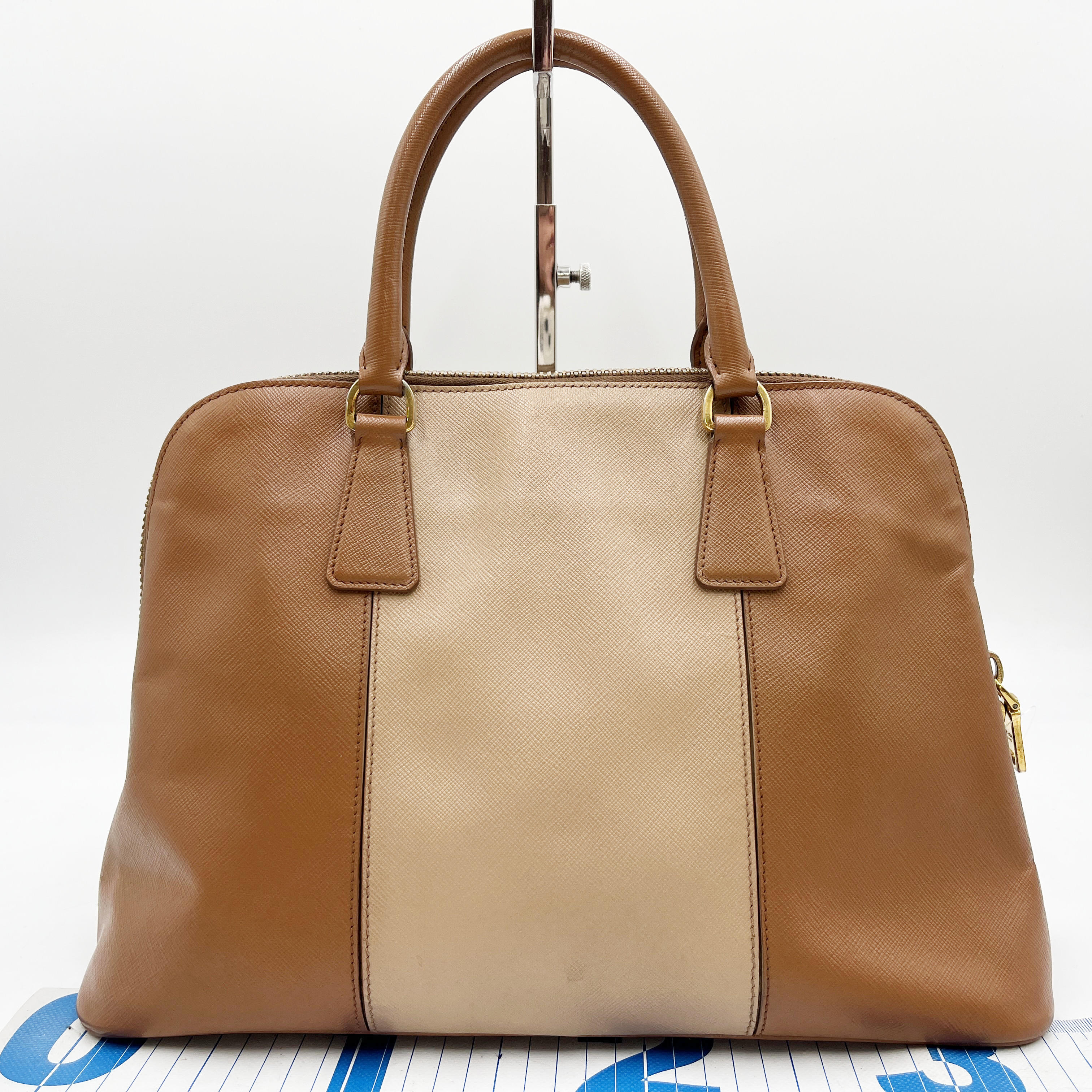 Promenade BL0837 Saffiano Brown x Beige 180 10 Handbag — view 2