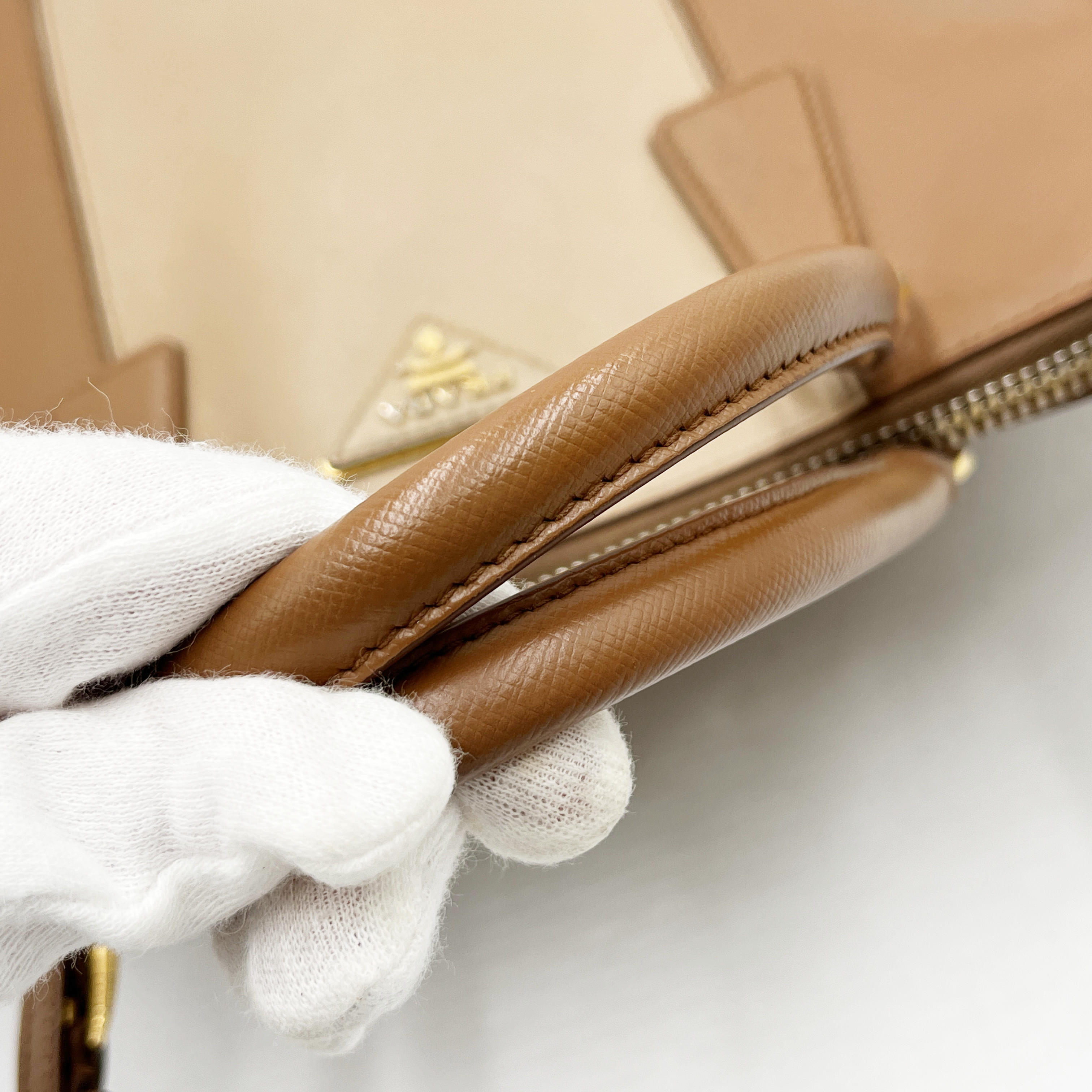 Promenade BL0837 Saffiano Brown x Beige 180 10 Handbag — view 7