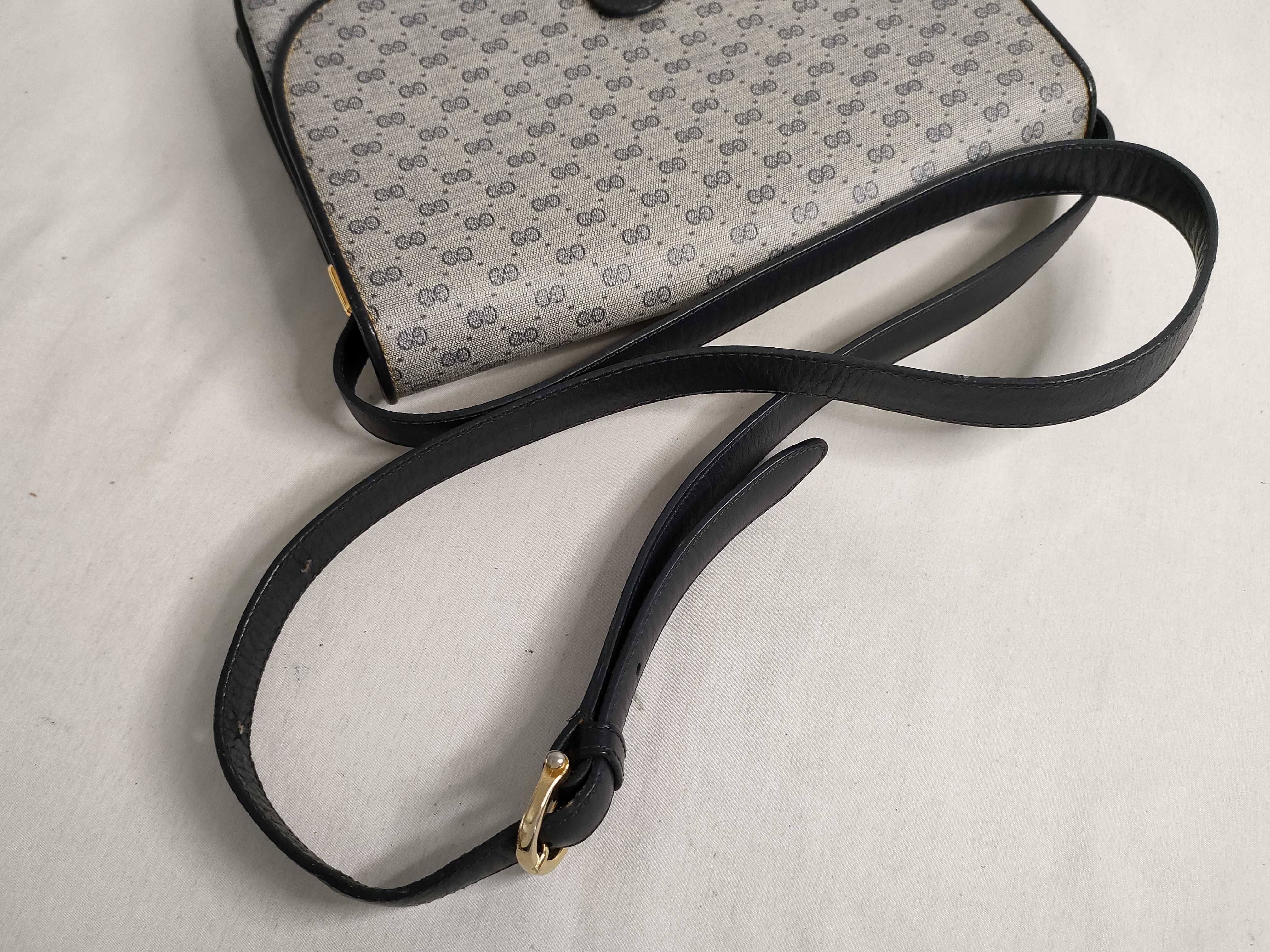 GG Gucci 001 406 1780 Micro GG Shoulder Bag PVC Leather Navy Shoulder Bag — view 3