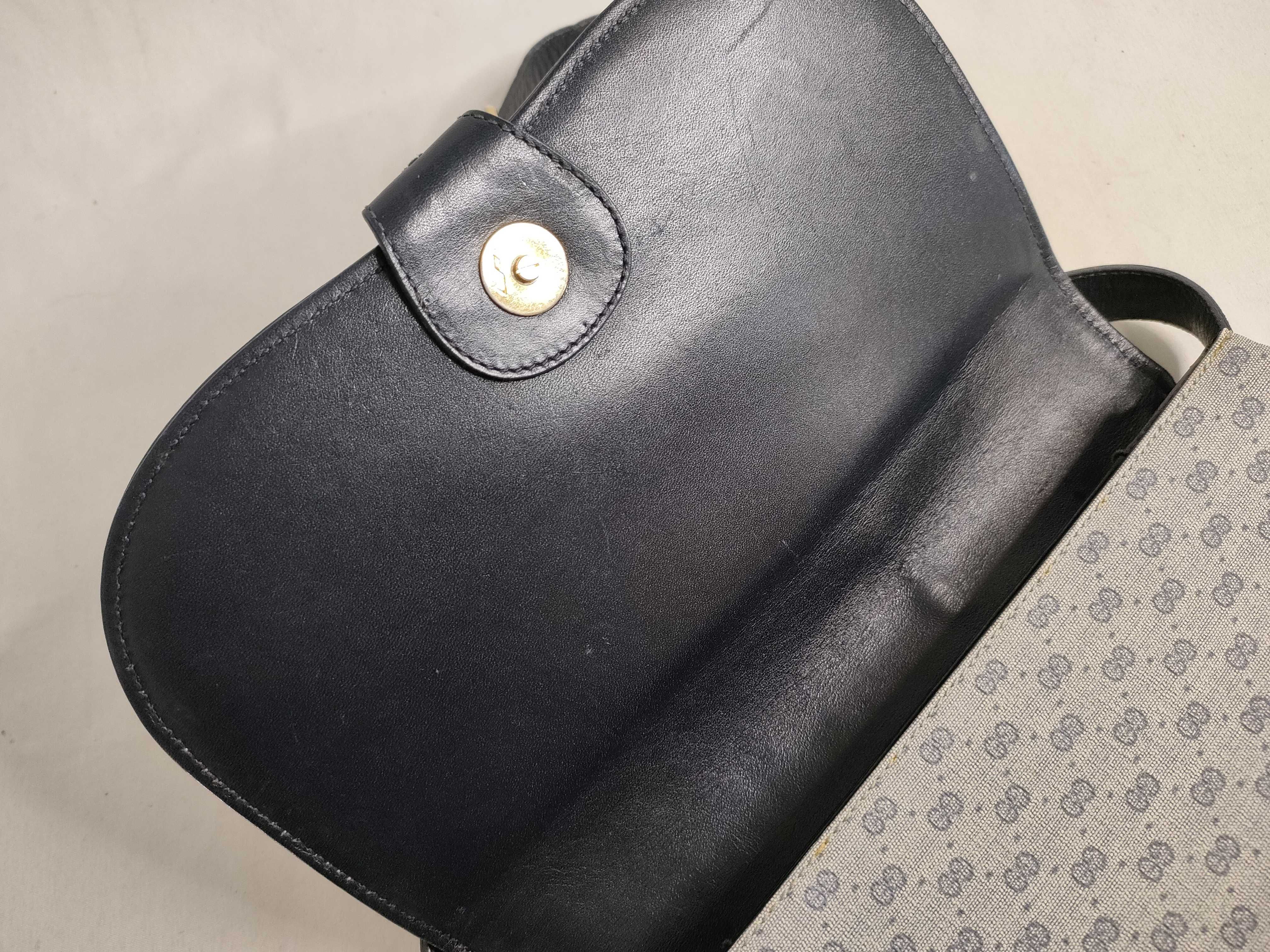 GG Gucci 001 406 1780 Micro GG Shoulder Bag PVC Leather Navy Shoulder Bag — view 8