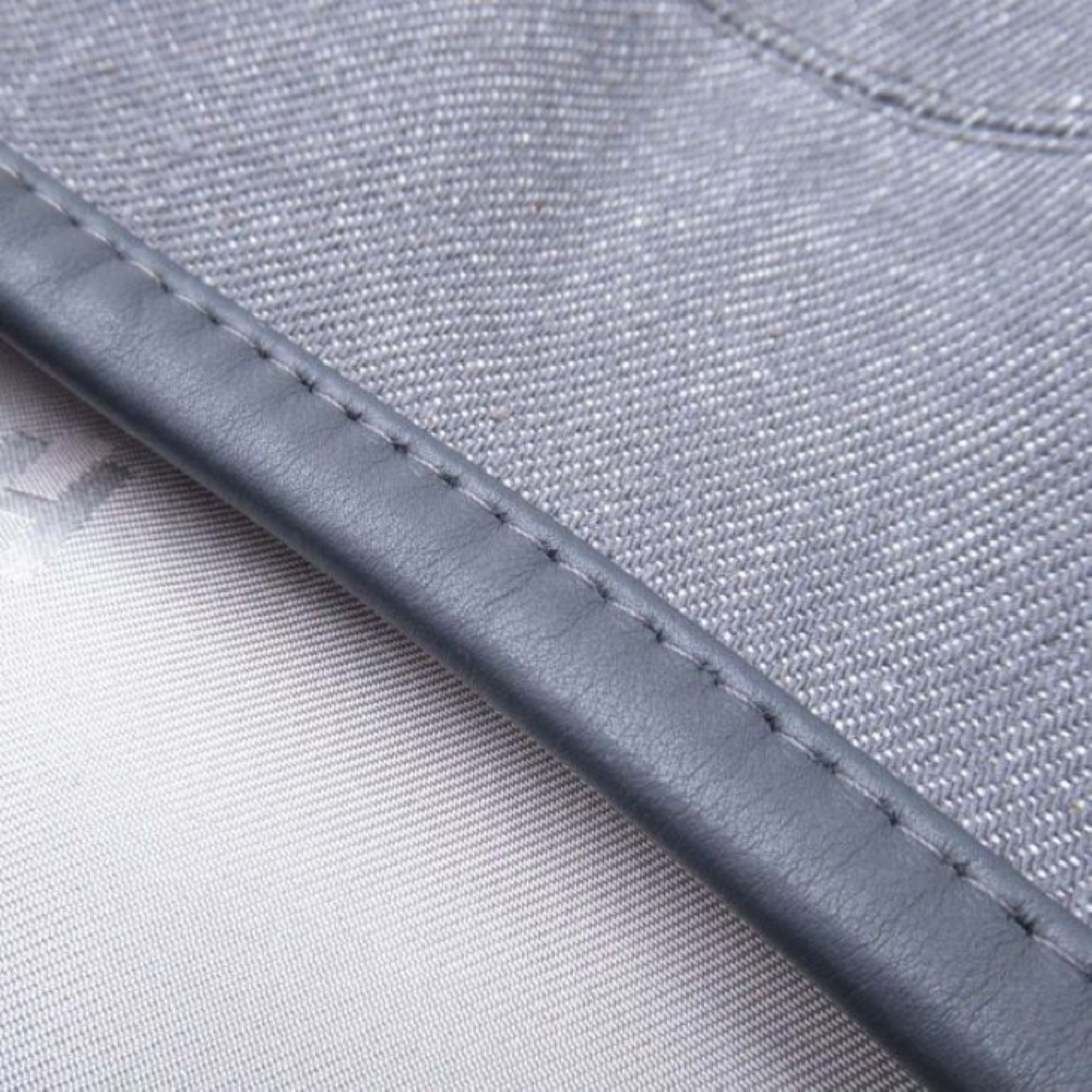Gabrielle beret, denim beret with leather trim and Sellier buttons, 58cm, gray. (Other accessories) — view 7