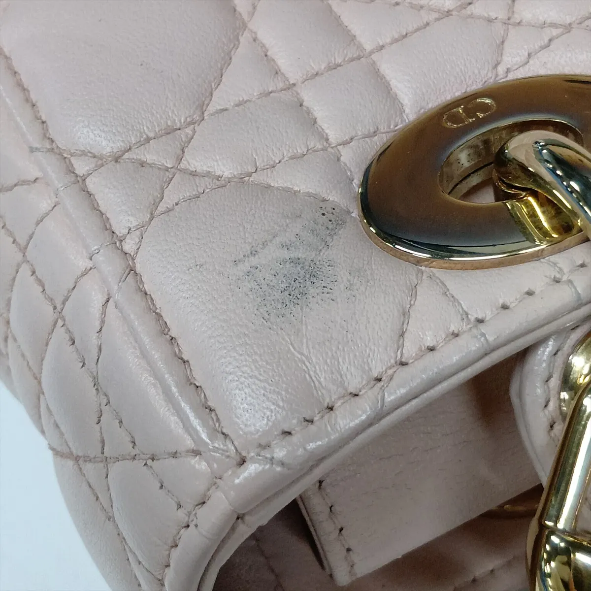 Cannage My Lady Dior Leather 2-Way Handbag Pink — view 13