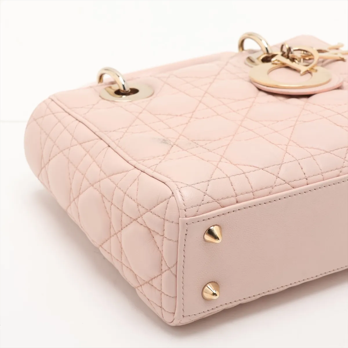Cannage My Lady Dior Leather 2-Way Handbag Pink — view 4
