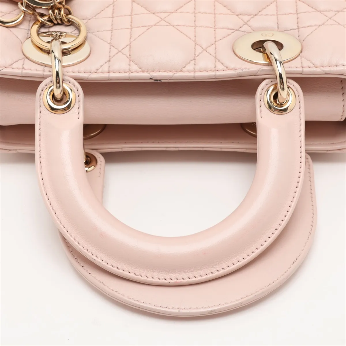 Cannage My Lady Dior Leather 2-Way Handbag Pink — view 5