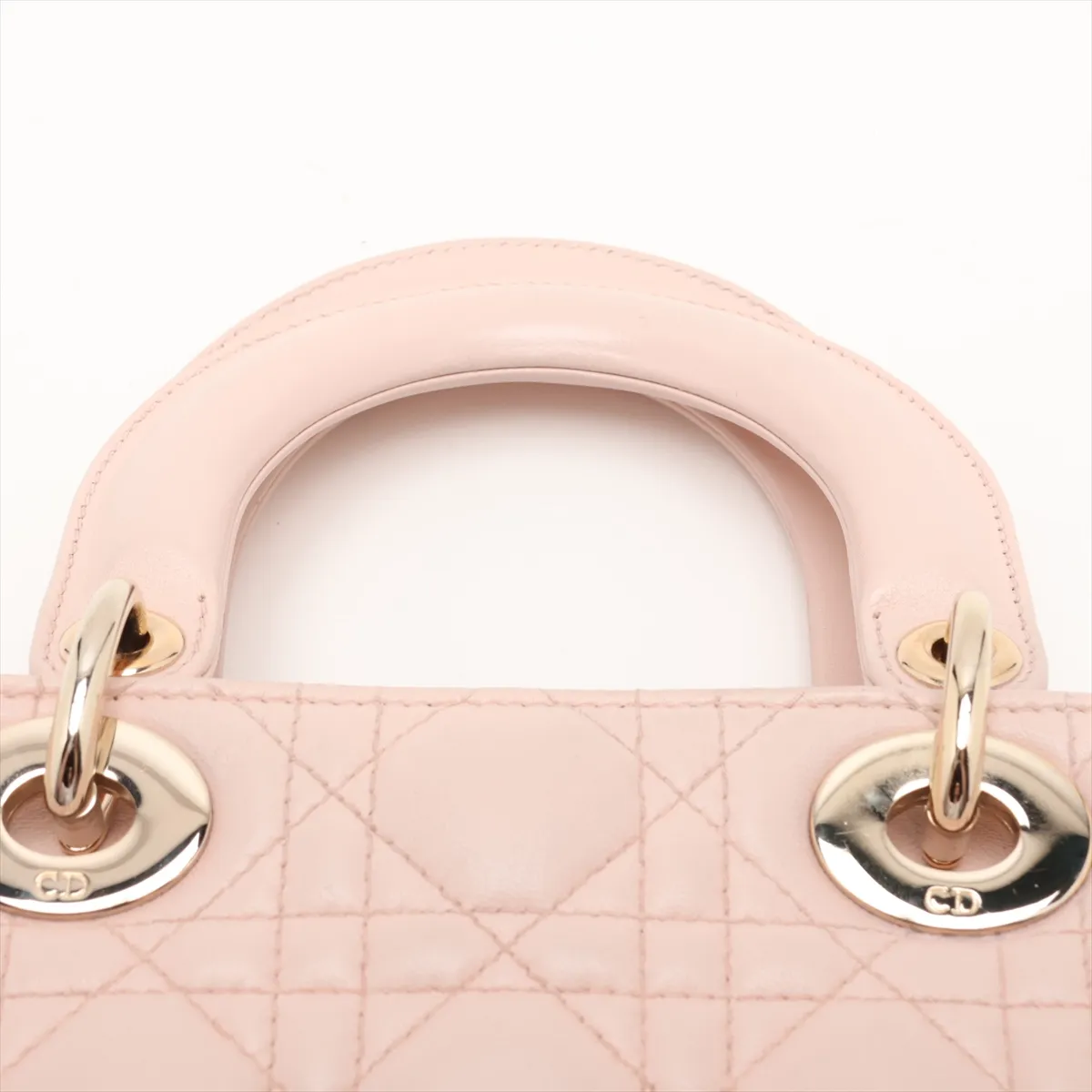 Cannage My Lady Dior Leather 2-Way Handbag Pink — view 6