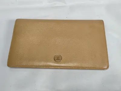 Calfskin Long Wallet Folding Wallet