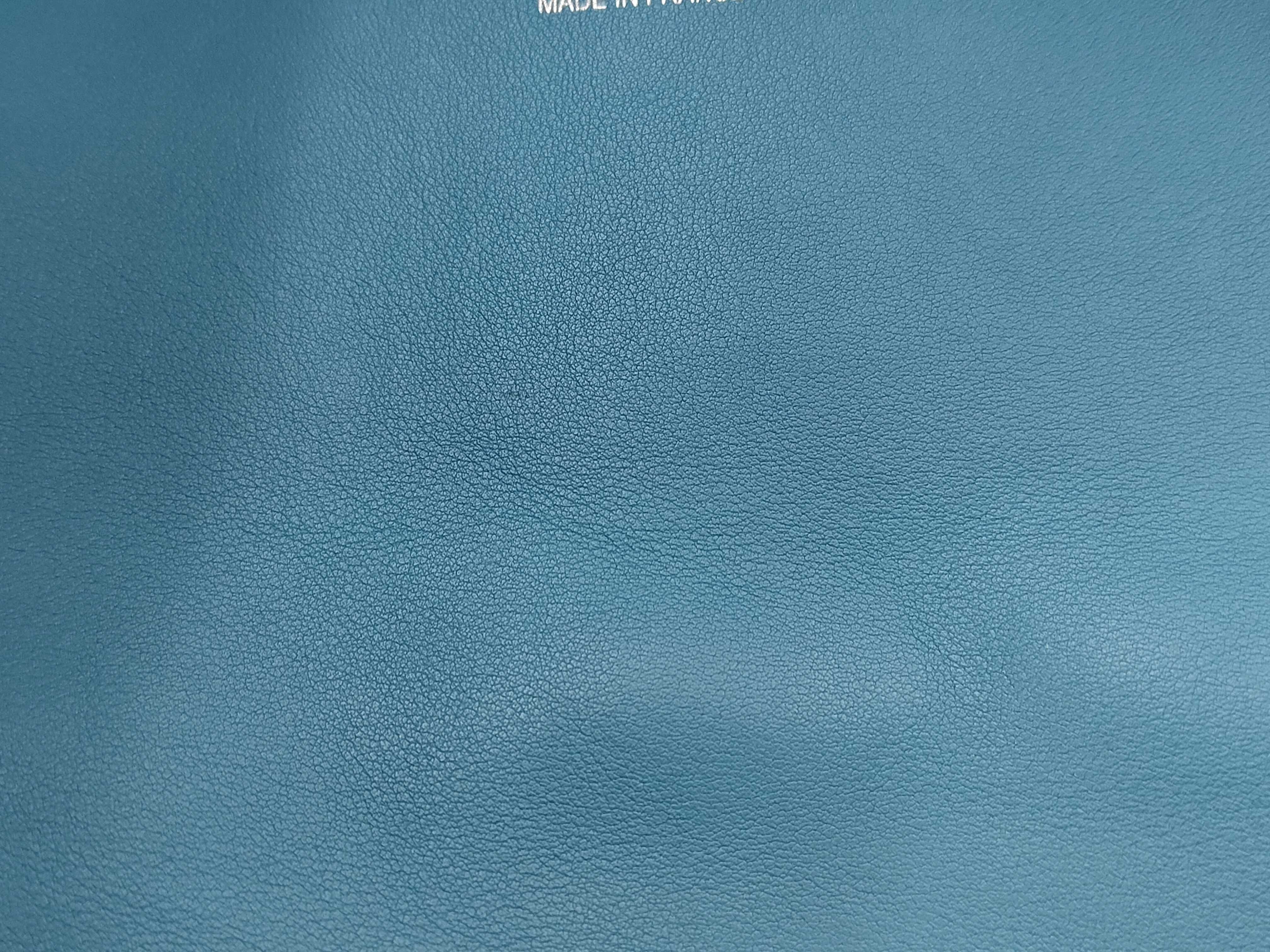 Kelly Flat 35, Veau Swift leather, Turquoise, Stainless Steel, K stamp, Handbag — view 15