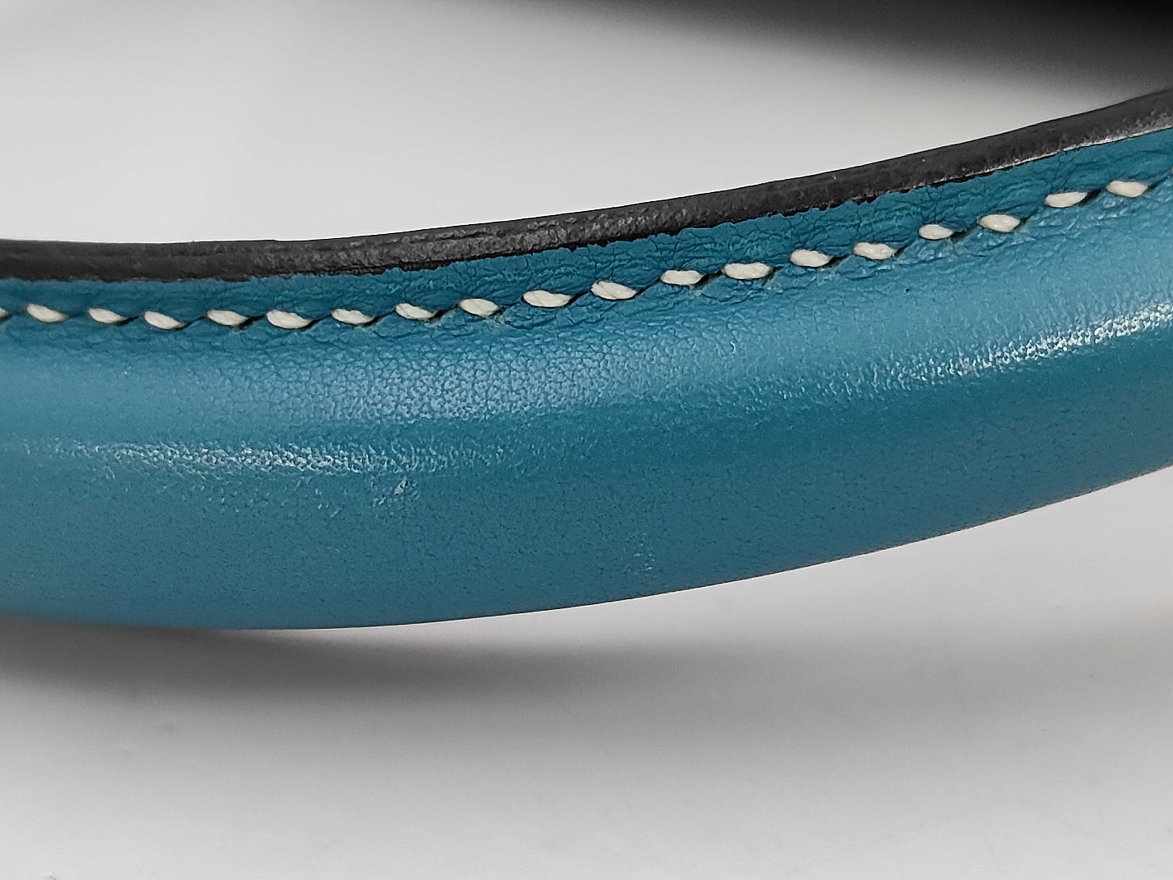 Kelly Flat 35, Veau Swift leather, Turquoise, Stainless Steel, K stamp, Handbag — view 4