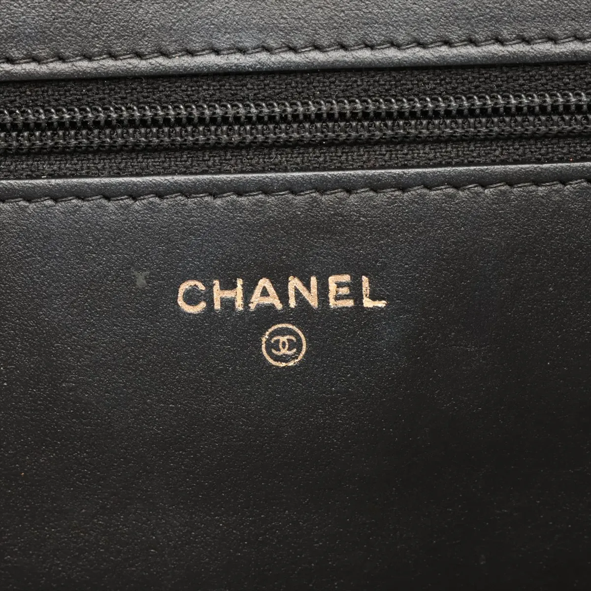 Boy Chanel Caviar Skin Chain Wallet, Black with Gold Hardware, 25317287, Serial Number — view 10