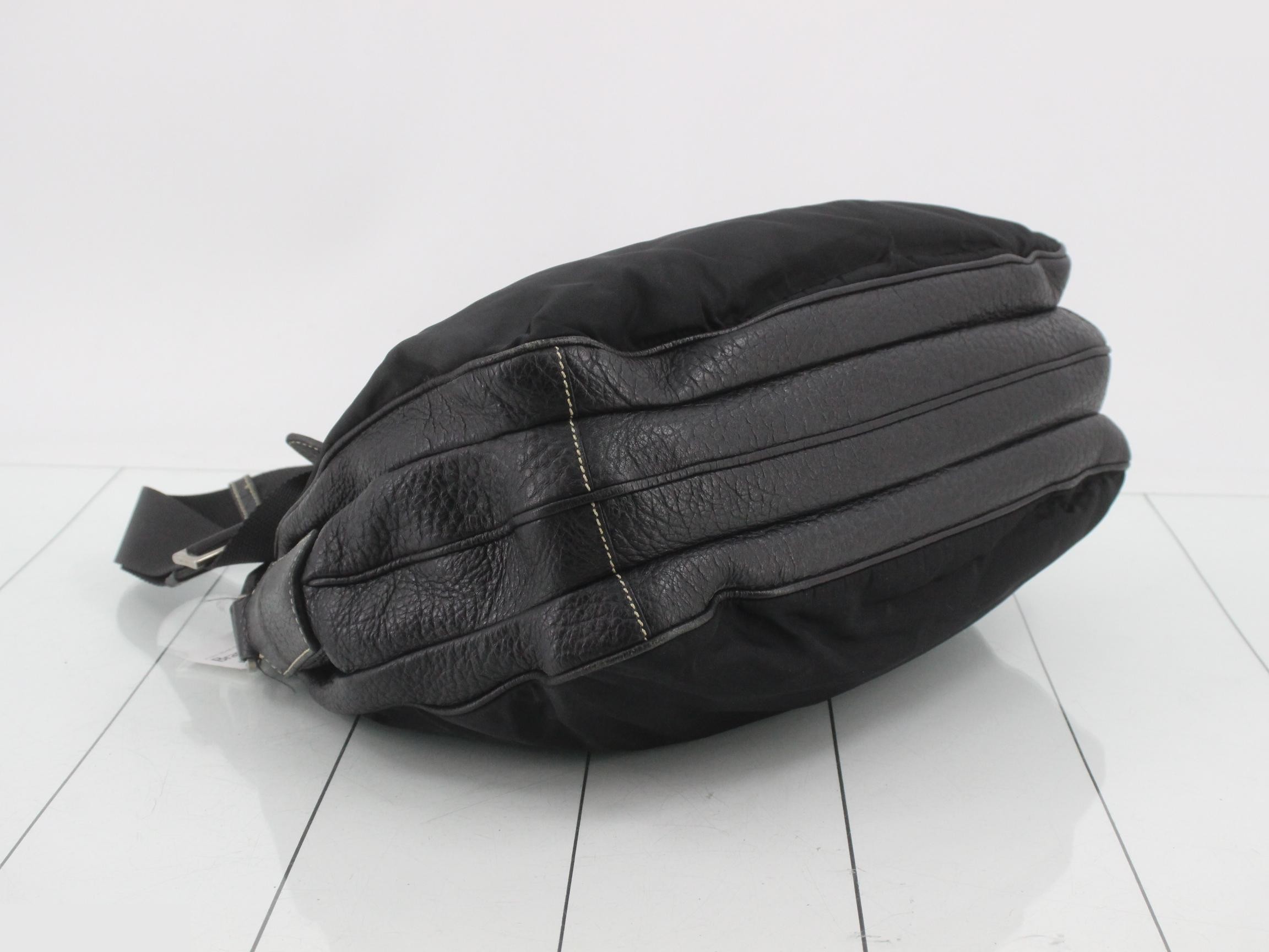 Nylon and leather shoulder bag — view 5