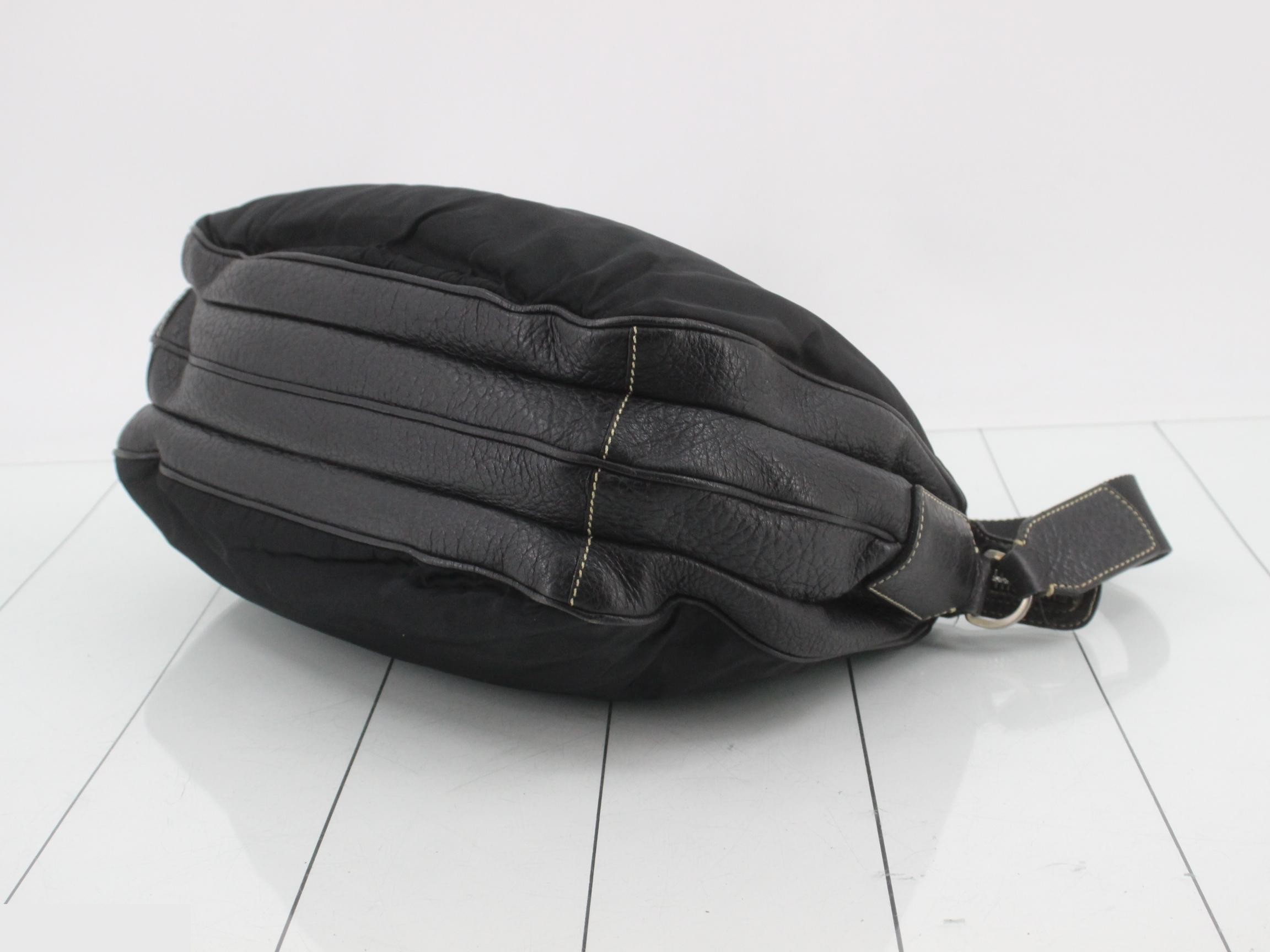 Nylon and leather shoulder bag — view 6