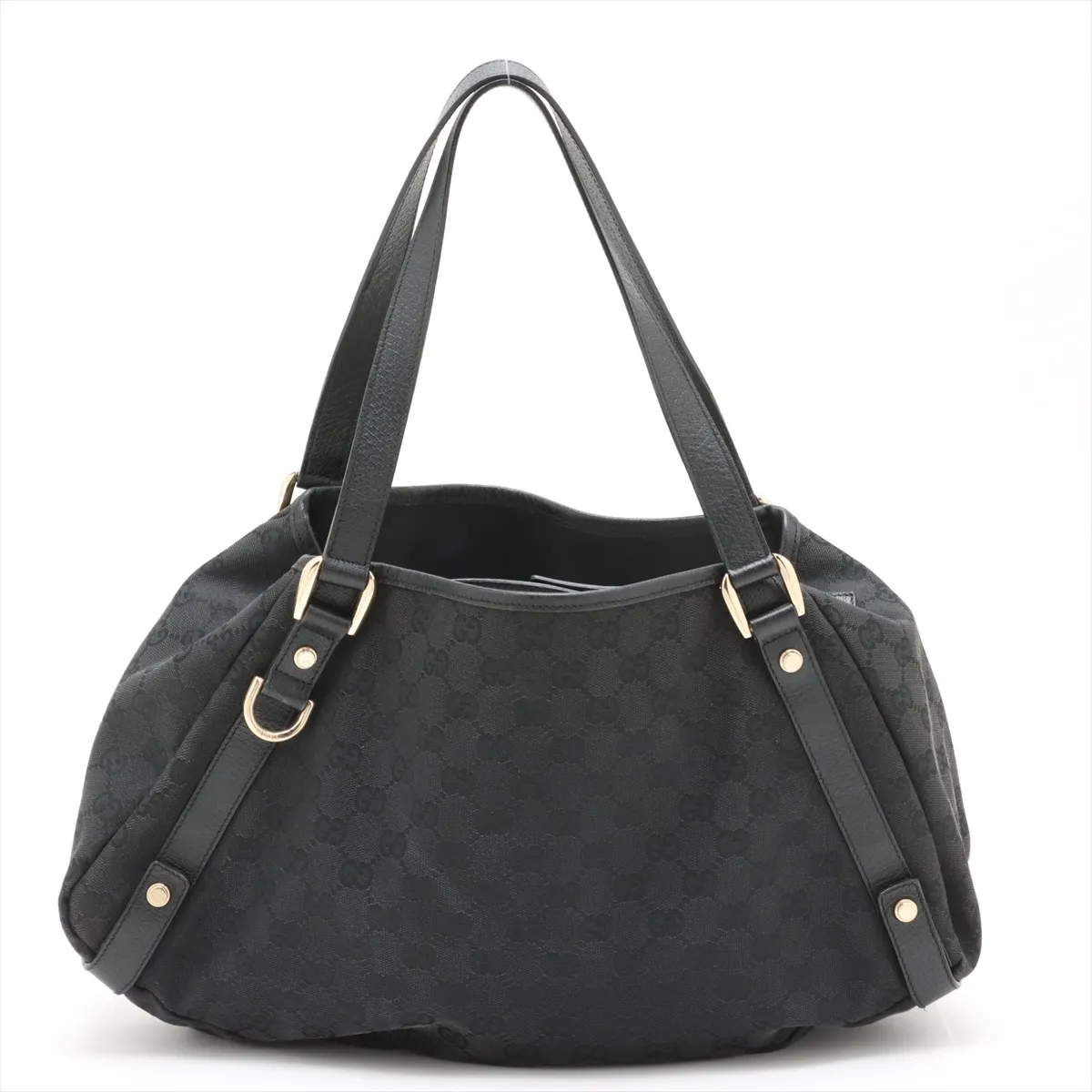 GG Canvas Abby Canvas x Leather Tote Bag Black 130736 — view 2