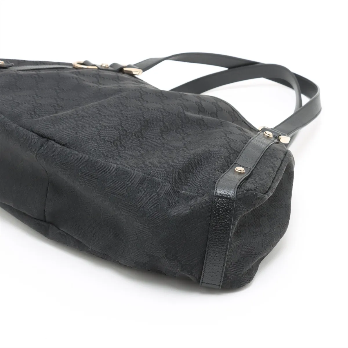 GG Canvas Abby Canvas x Leather Tote Bag Black 130736 — view 3