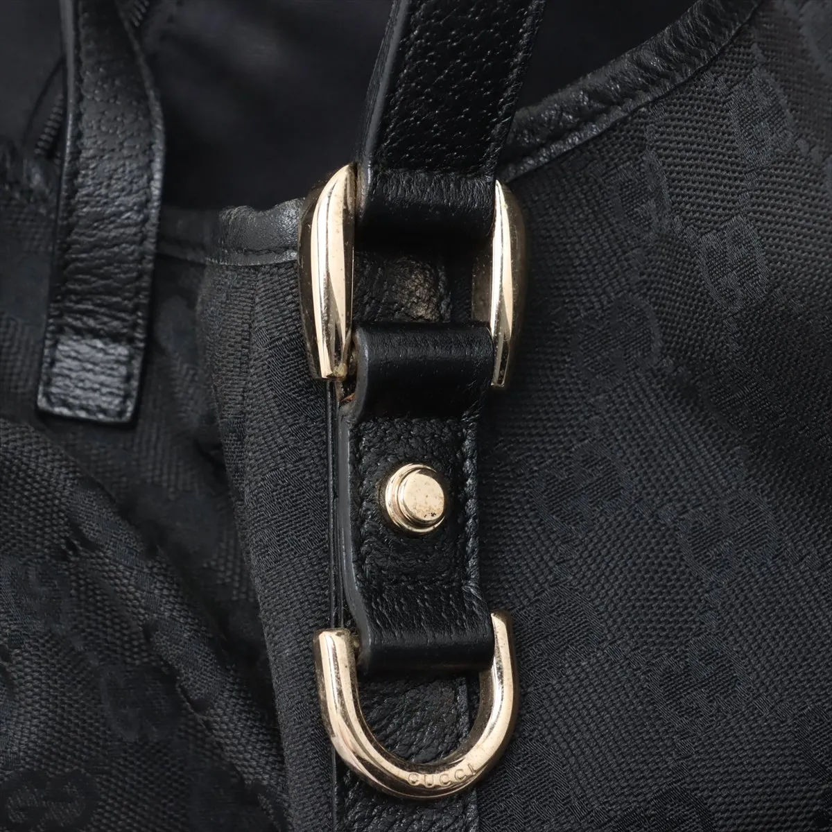 GG Canvas Abby Canvas x Leather Tote Bag Black 130736 — view 10