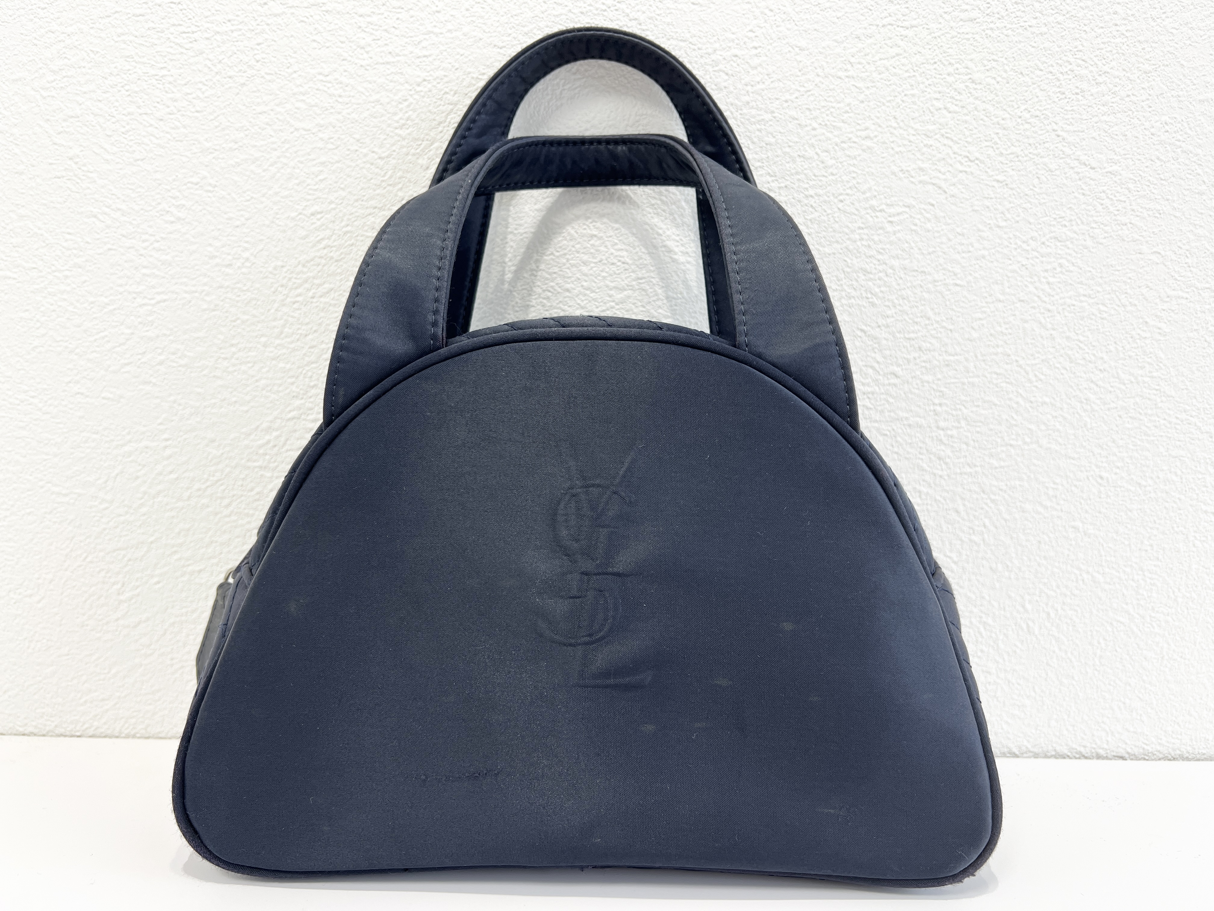Rive Gauche Cassandra Logo Nylon Quilted Handbag
