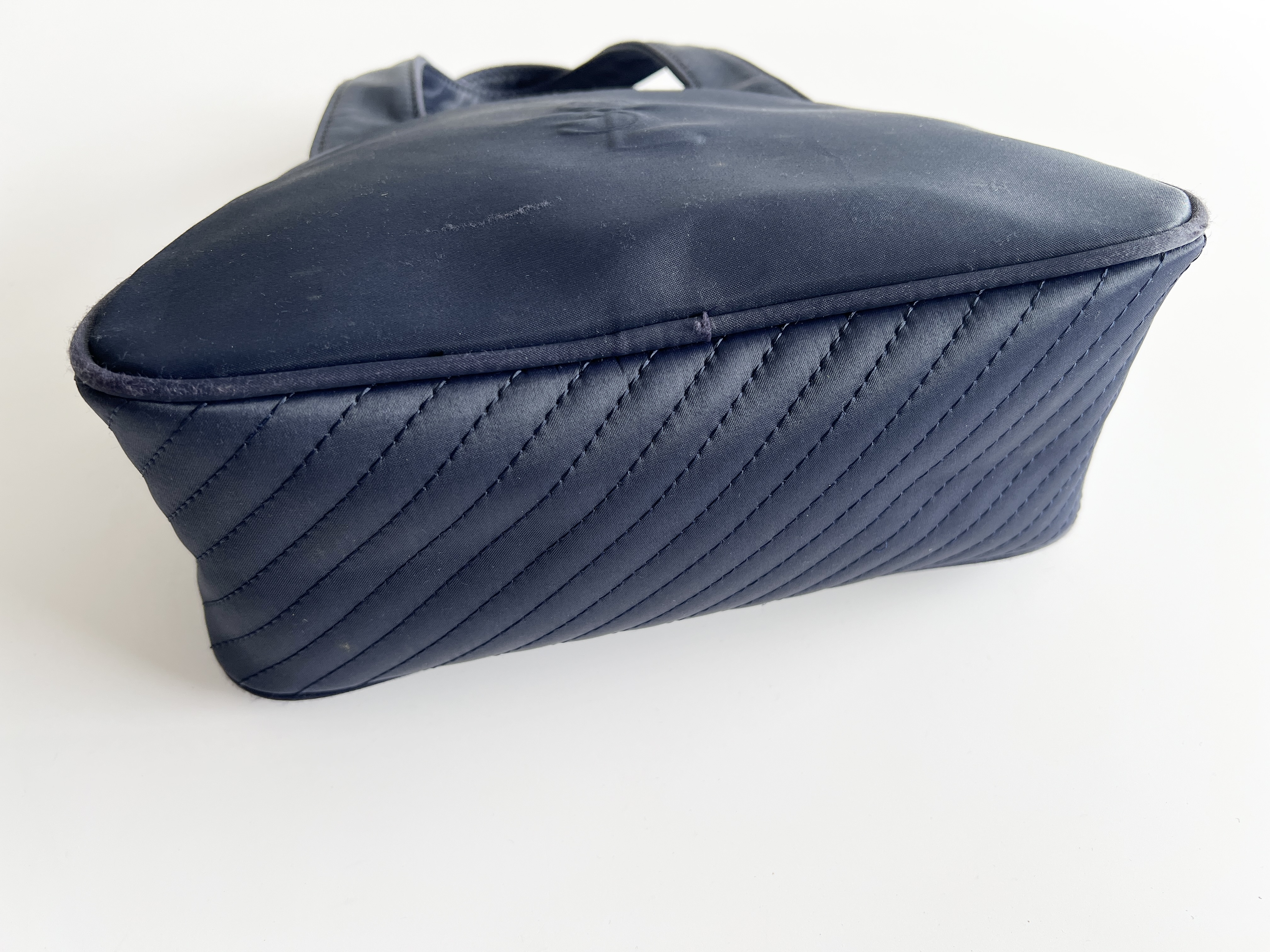 Rive Gauche Cassandra Logo Nylon Quilted Handbag — view 12