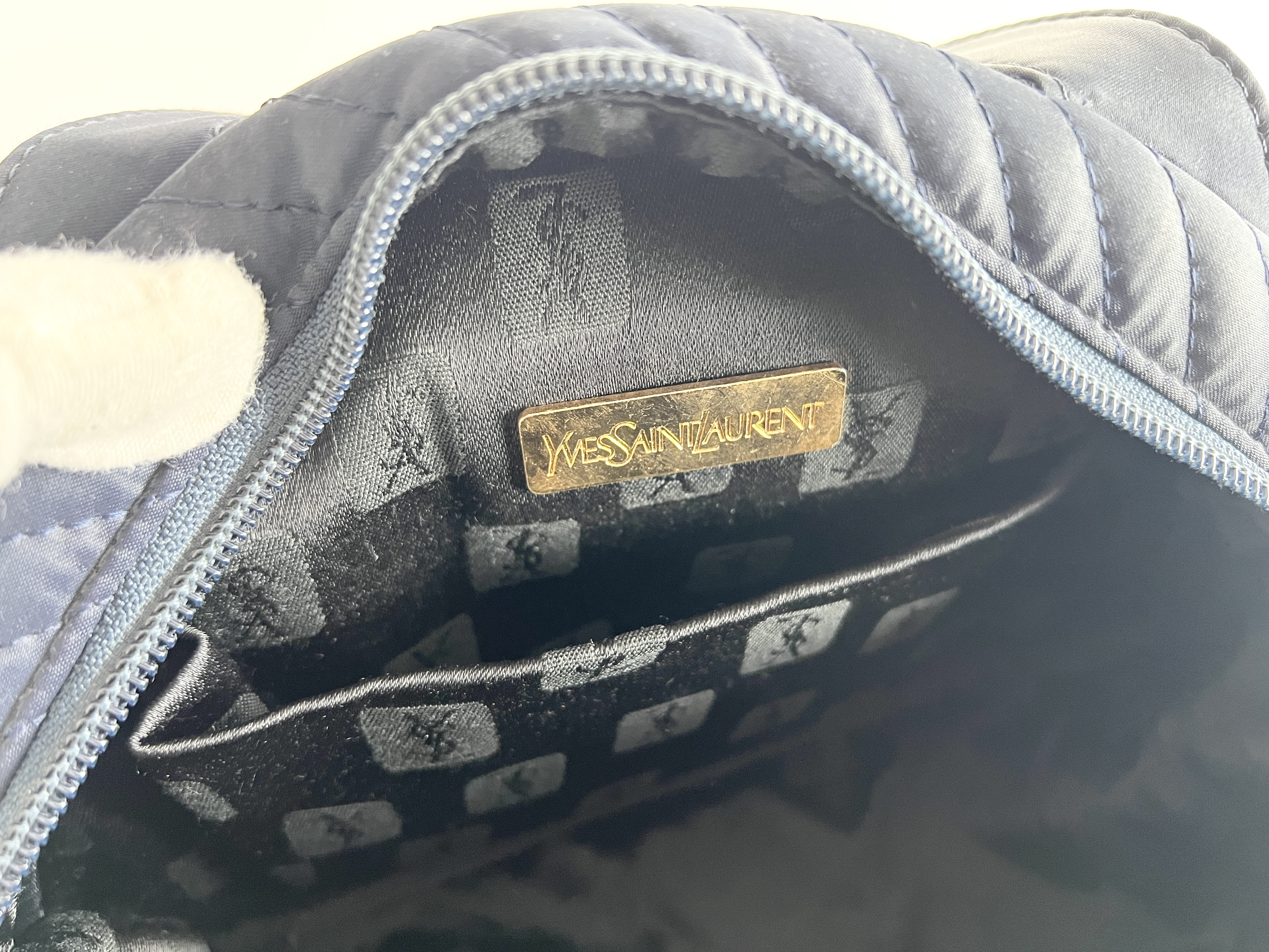 Rive Gauche Cassandra Logo Nylon Quilted Handbag — view 5