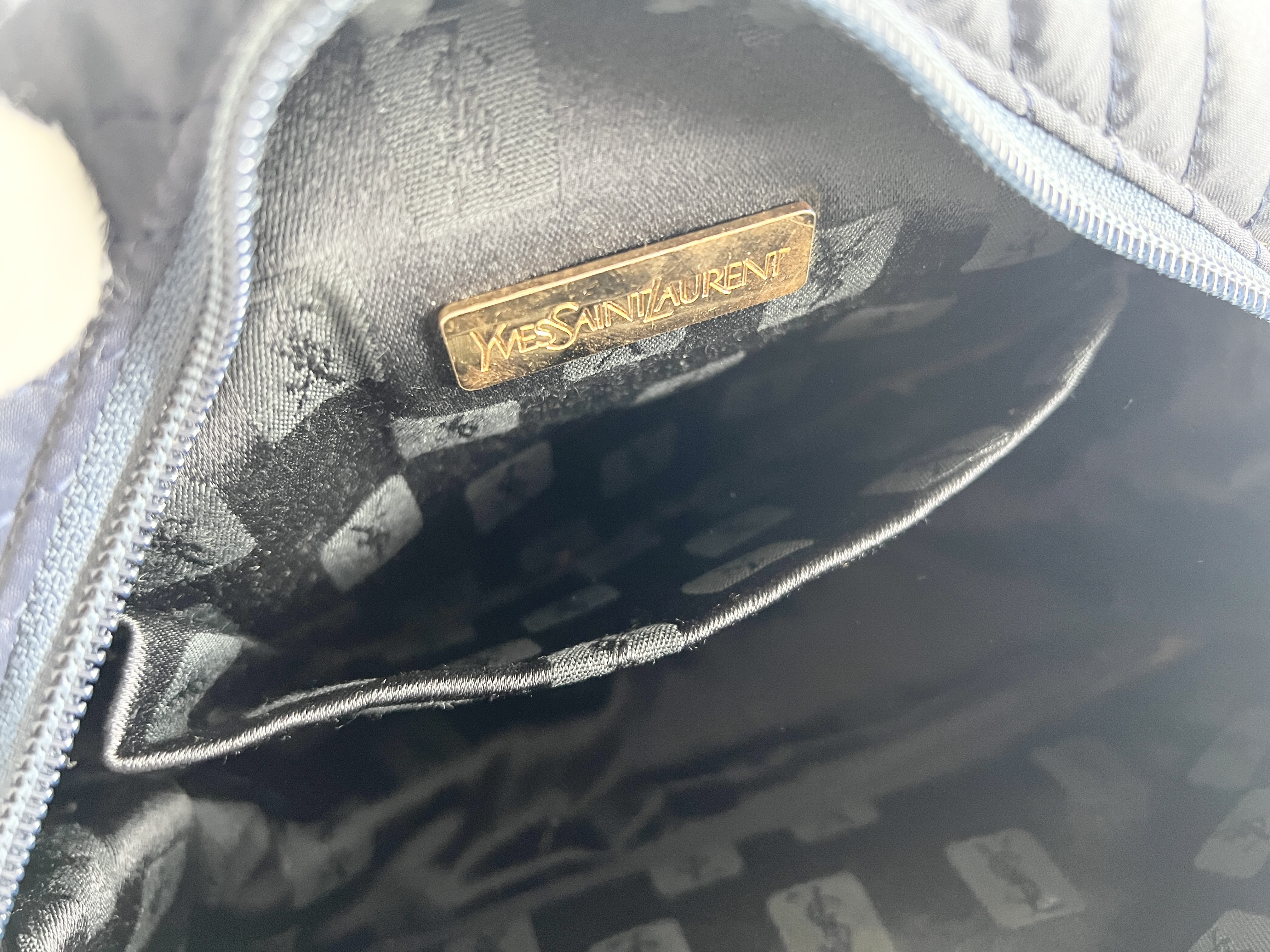 Rive Gauche Cassandra Logo Nylon Quilted Handbag — view 6