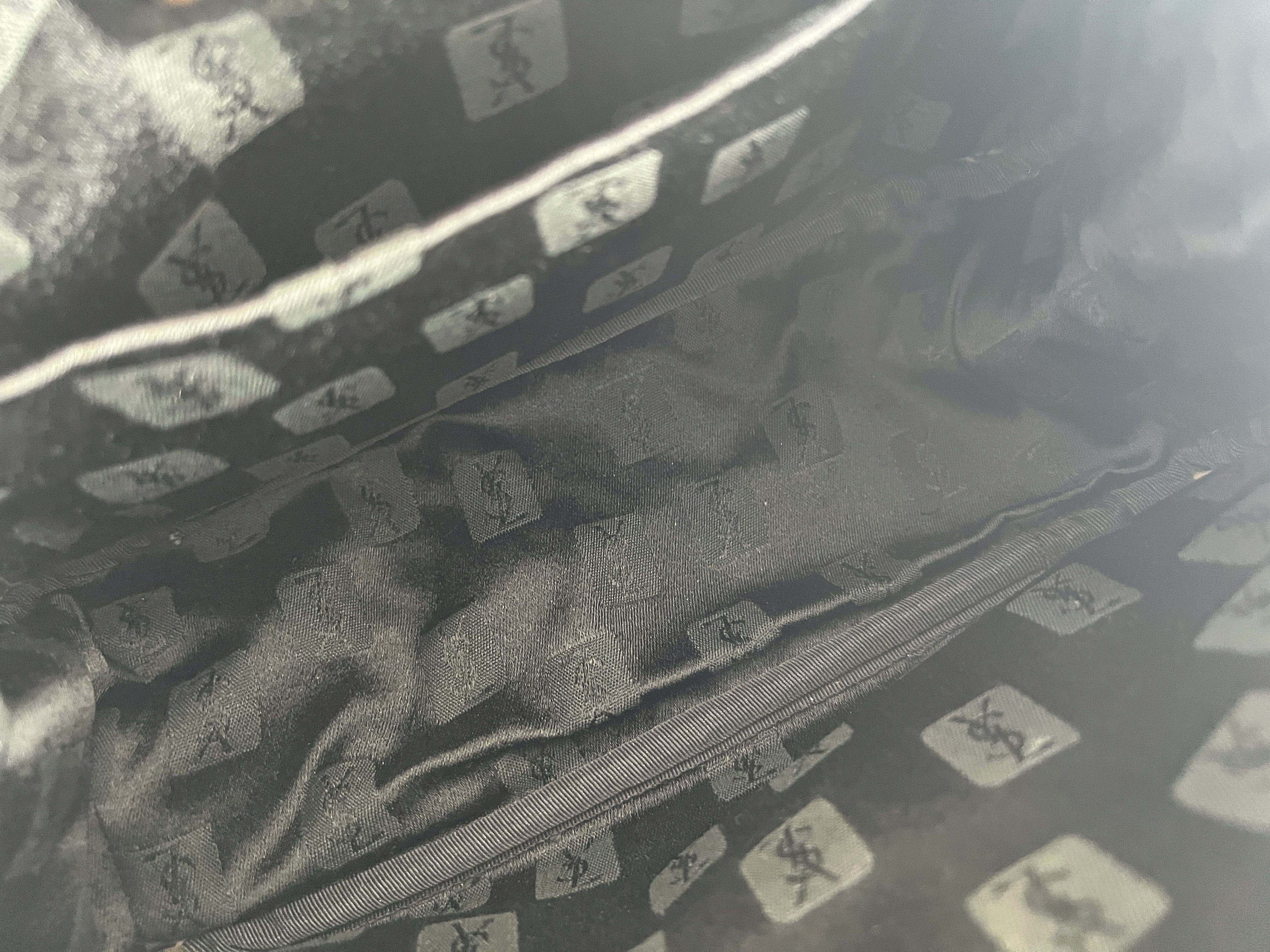 Rive Gauche Cassandra Logo Nylon Quilted Handbag — view 7