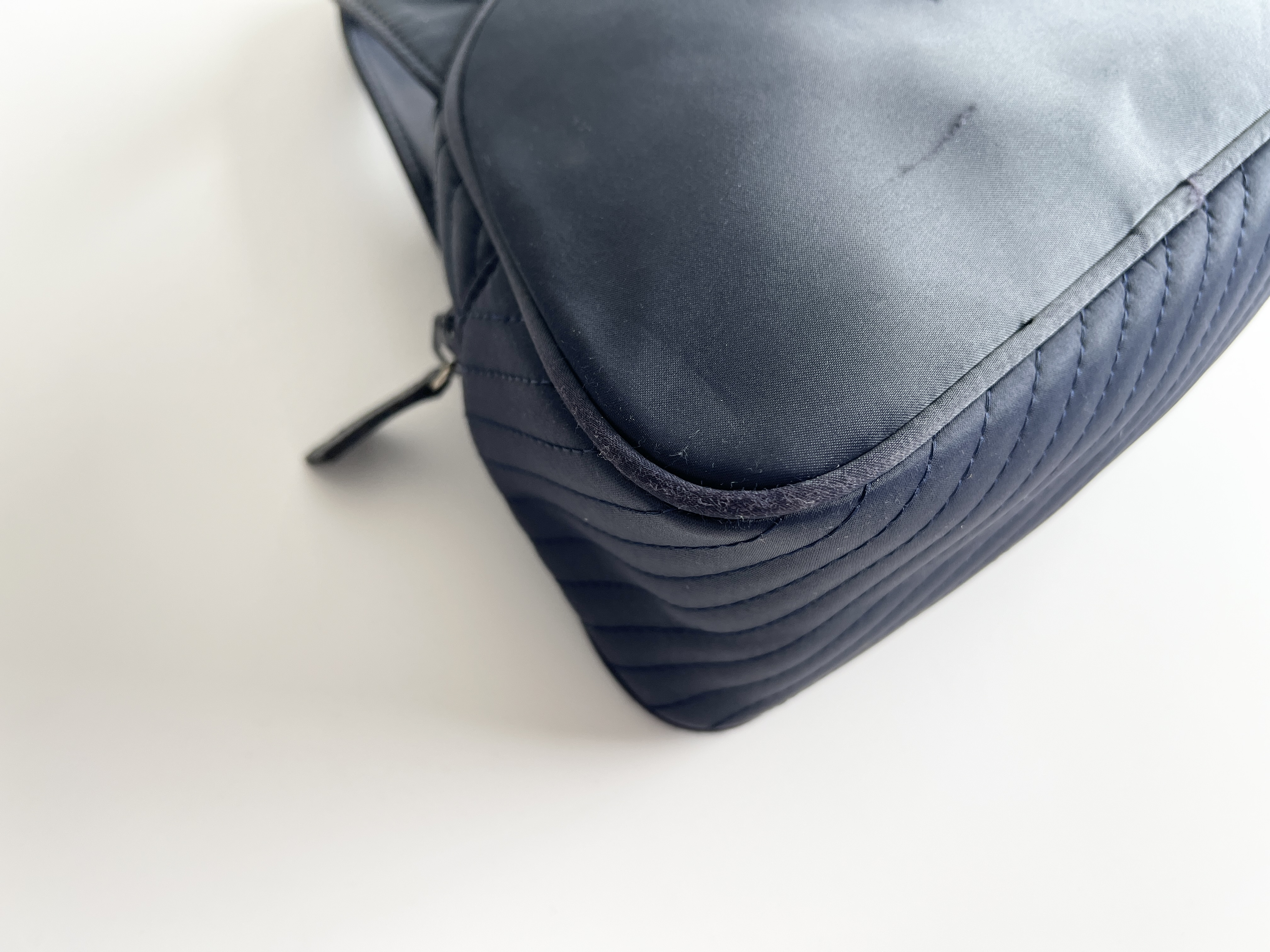Rive Gauche Cassandra Logo Nylon Quilted Handbag — view 8