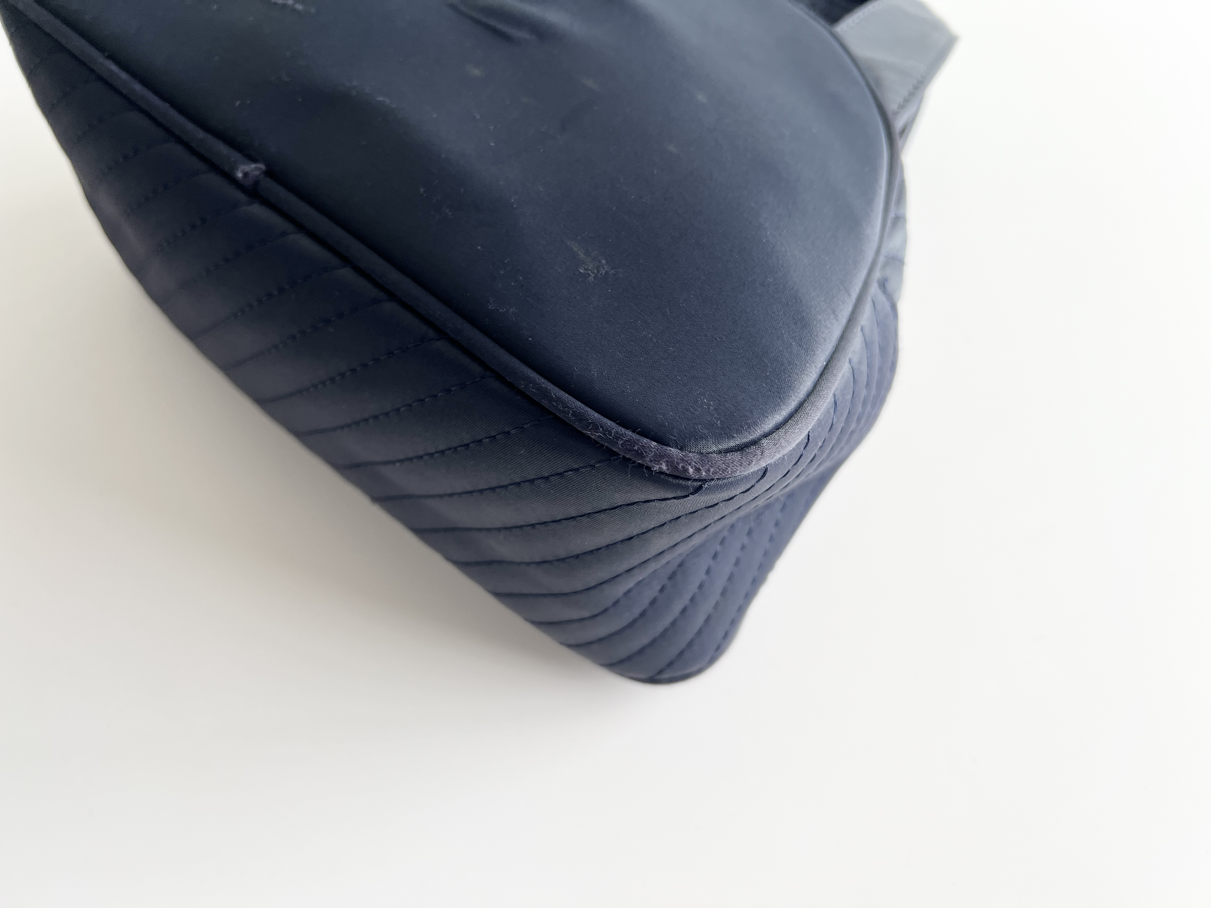 Rive Gauche Cassandra Logo Nylon Quilted Handbag — view 9