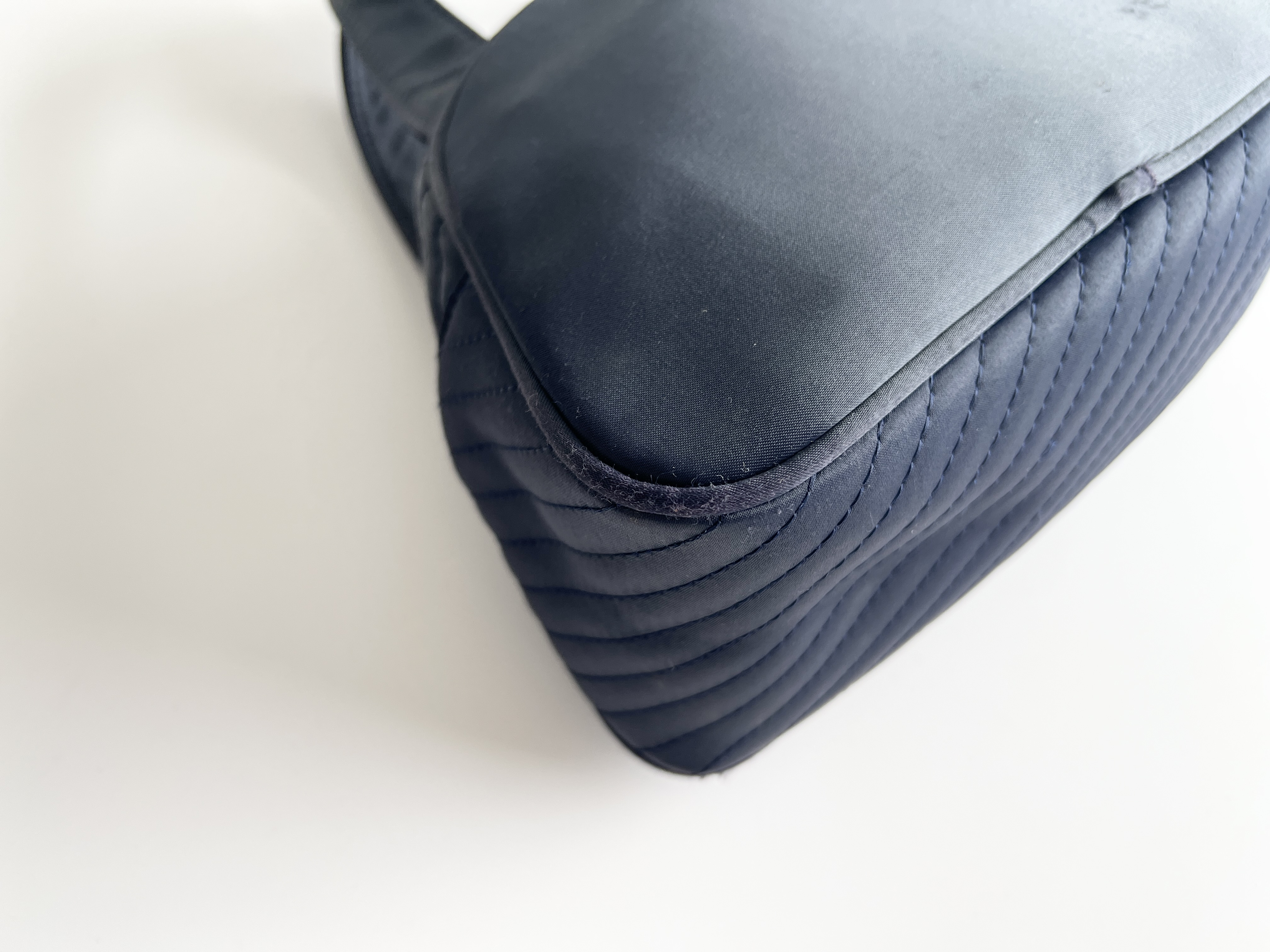 Rive Gauche Cassandra Logo Nylon Quilted Handbag — view 10
